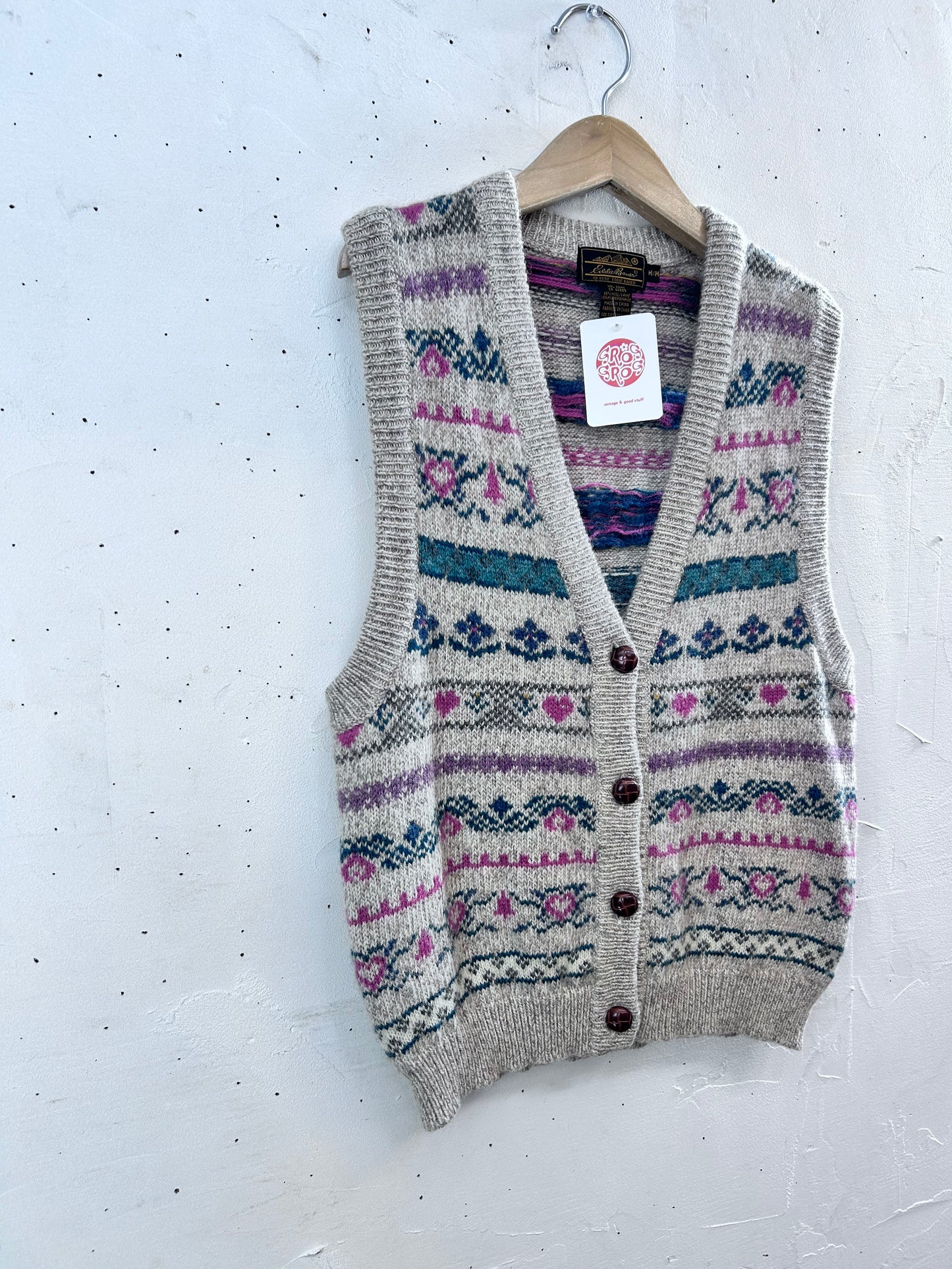 Vintage Knit Vest 〜Eddie Bauer〜 [L29121]