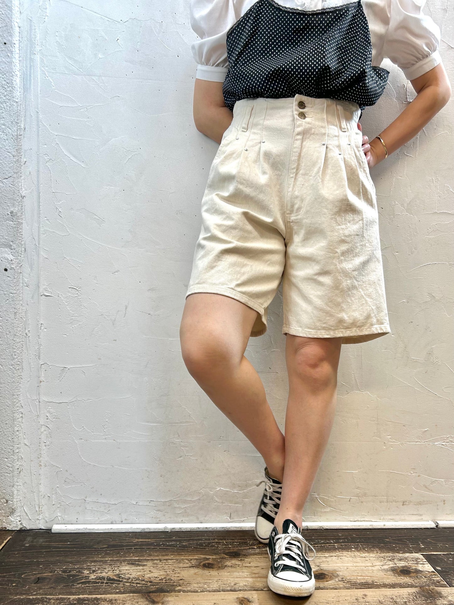 Vintage Cotton Short Pants MADE IN USA [F27579]