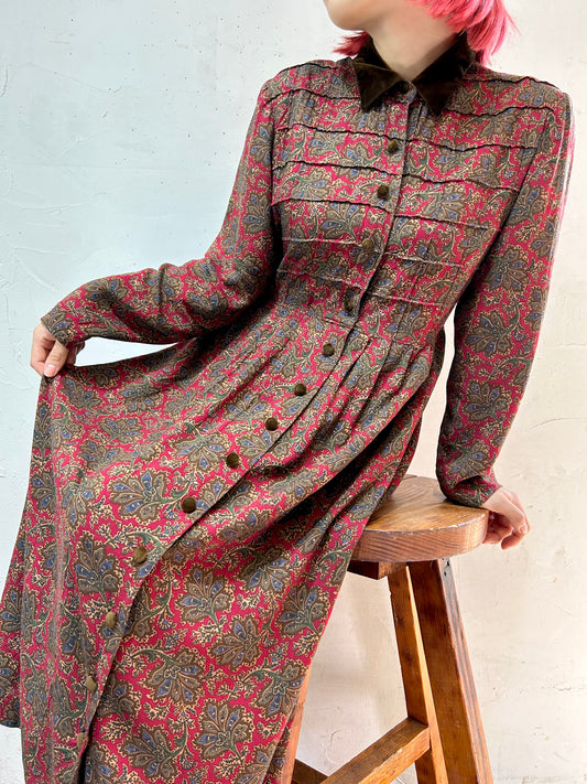 Vintage Rayon Dress 〜karin stevens〜 [I24983]