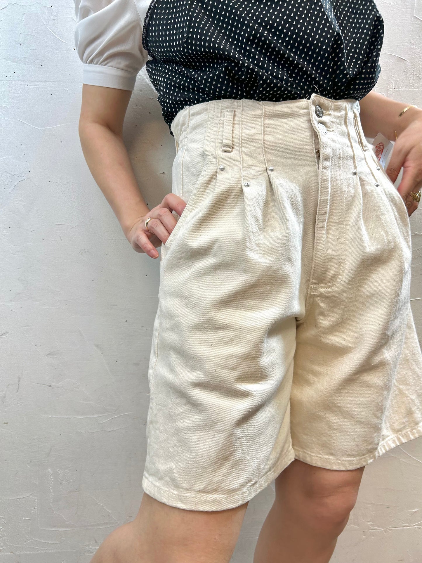 Vintage Cotton Short Pants MADE IN USA [F27579]