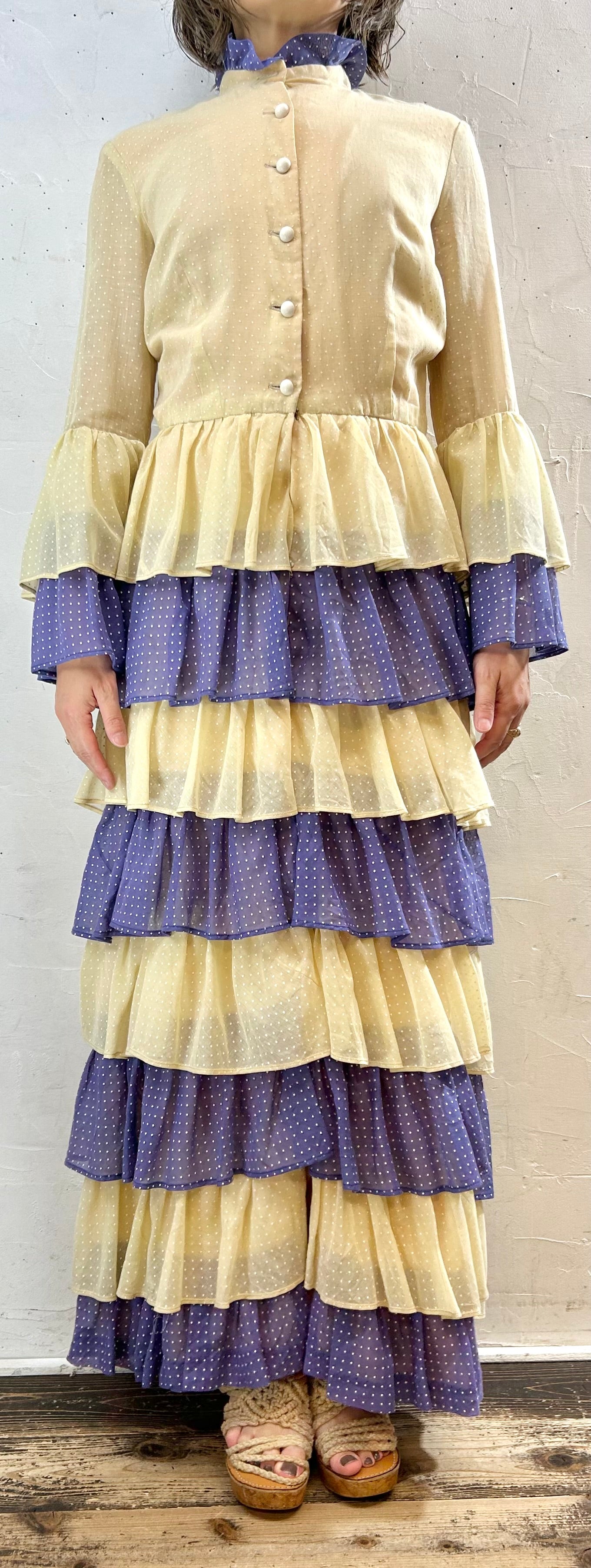 '70s Vintage Tiered Dress [F27764]