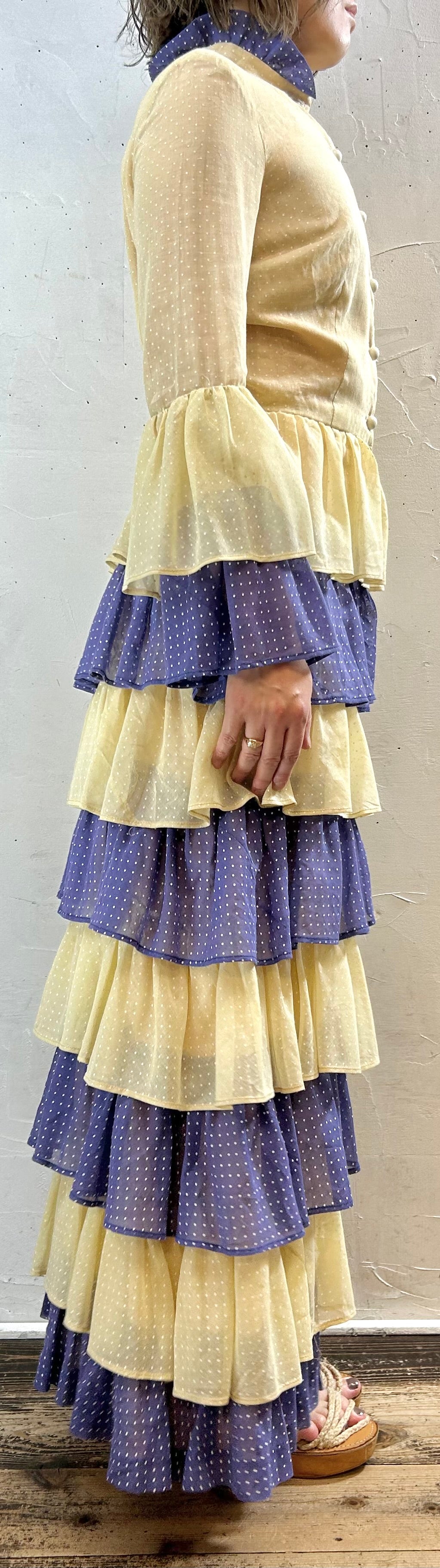 '70s Vintage Tiered Dress [F27764]