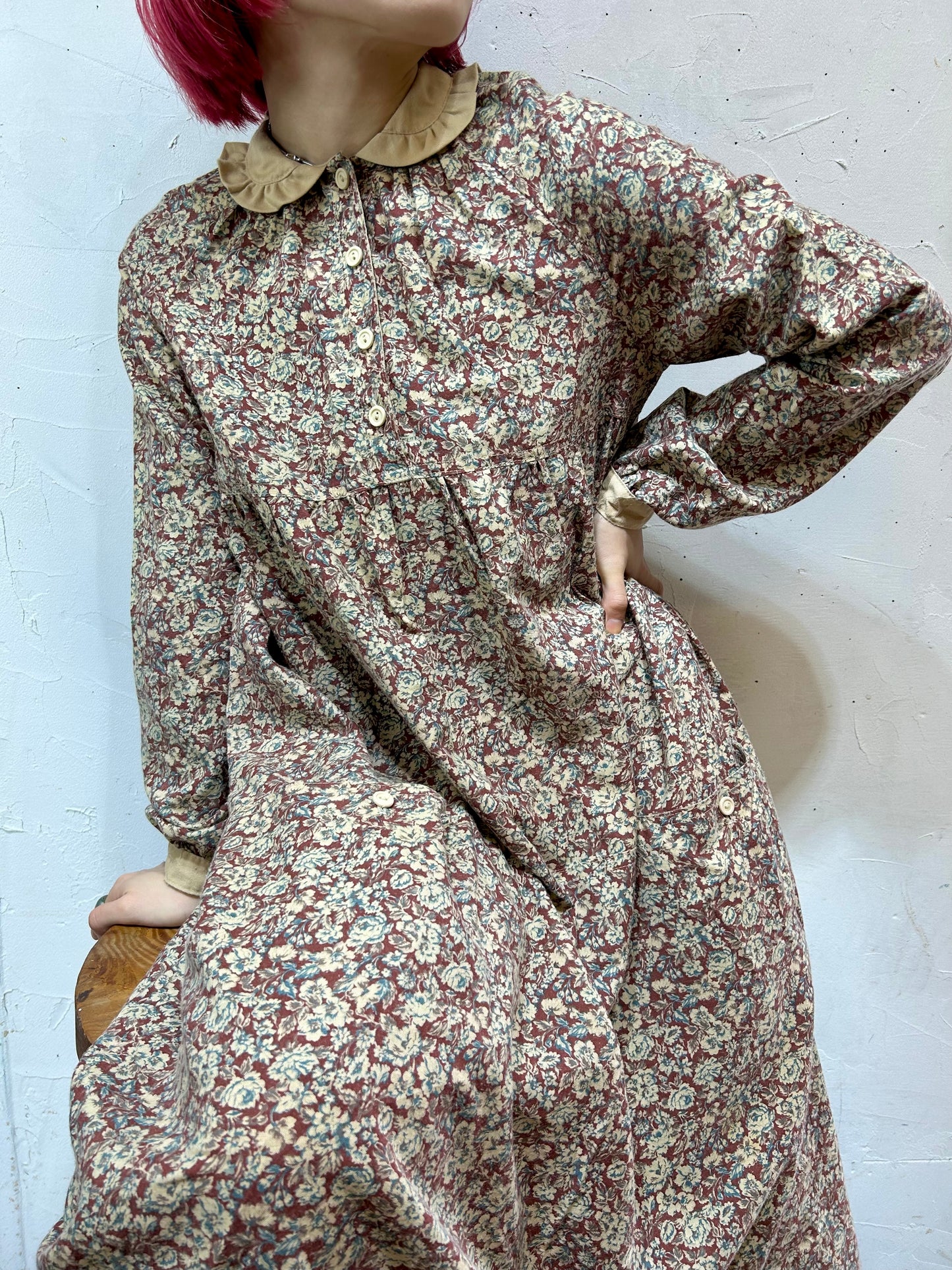 Vintage Flower Dress [K25632]