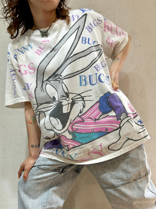 '90s Vintage Bugs Bunny Full Print T-Shirt [D26877]