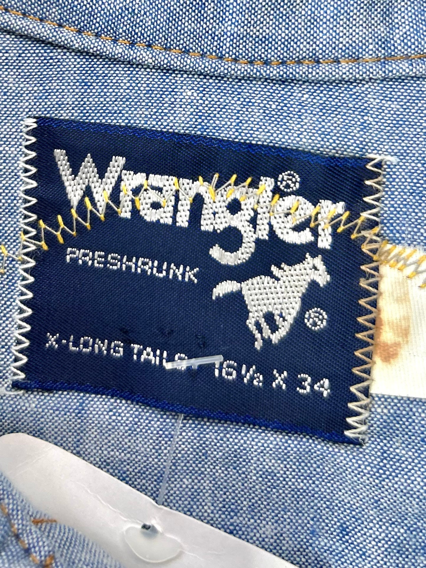 Vintage Custom Chambray Shirt 〜Wrangler〜 [E30211]