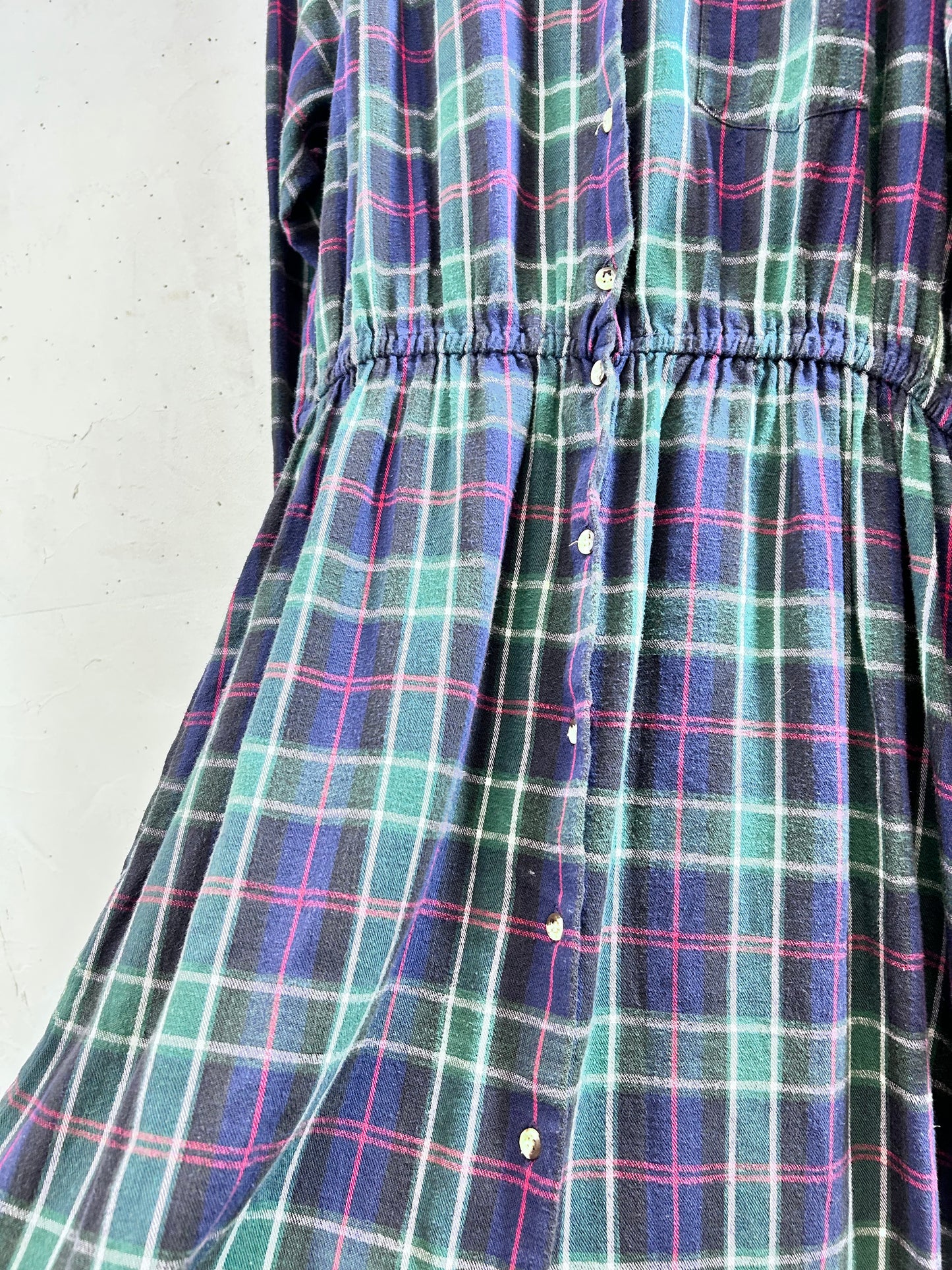 Vintage Plaid Dress 〜L.L.Bean〜 MADE IN USA [L29126]