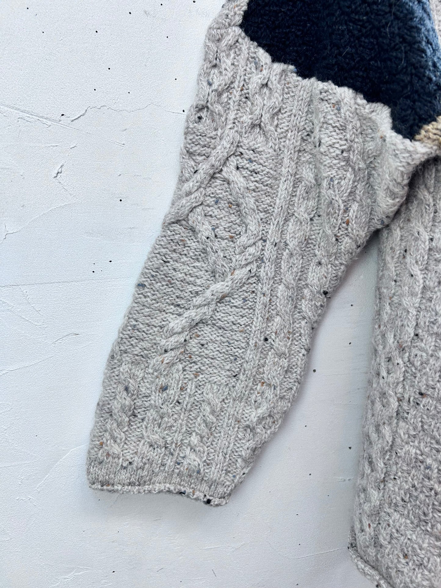 Vintage Patchwork Aran Knit Sweater [L29132]