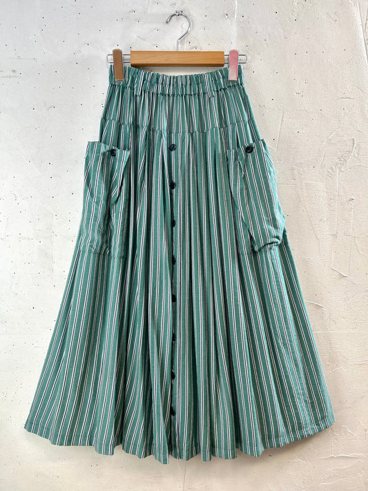 Vintage Stripe Skirt [E30208]