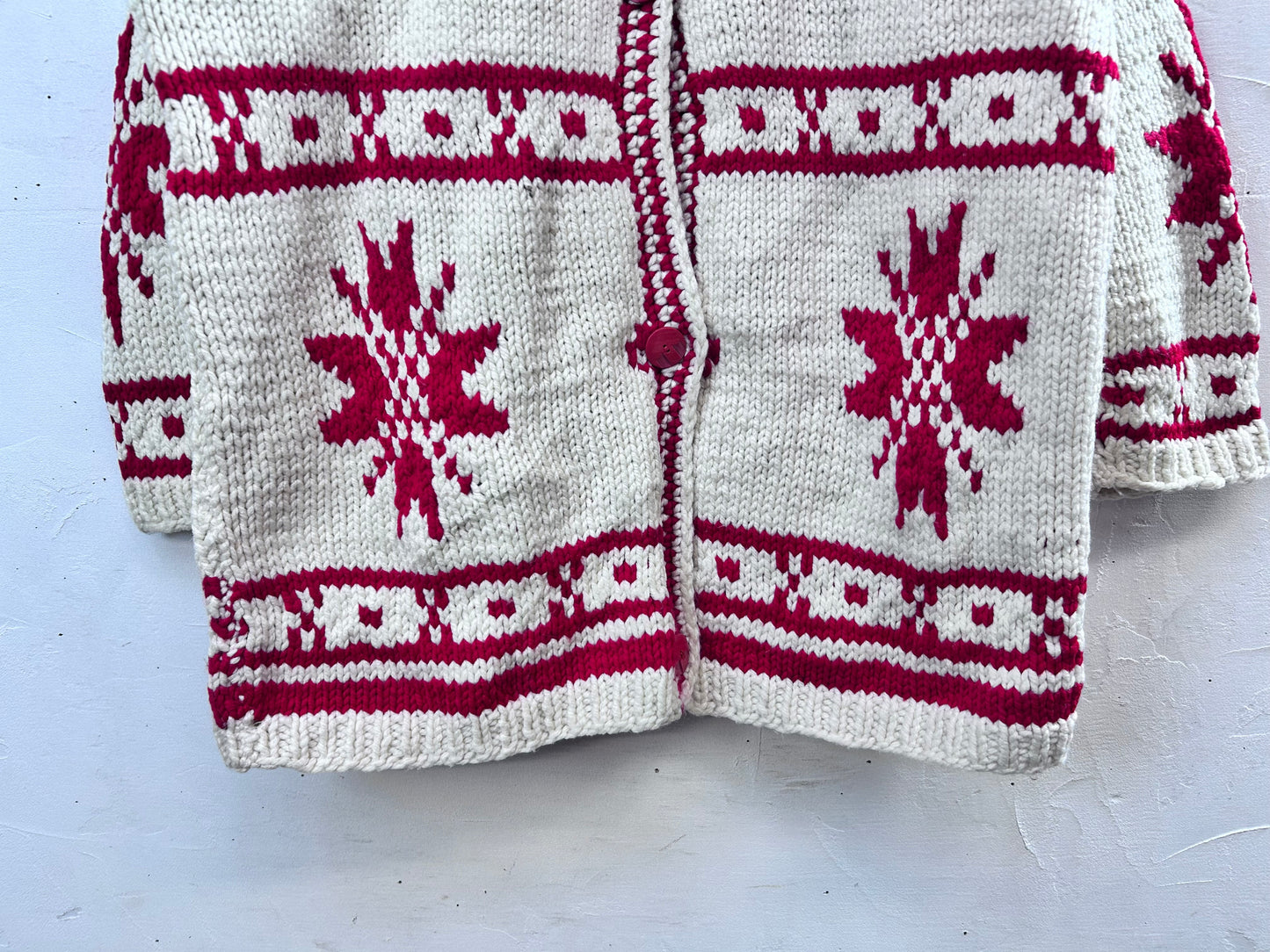 Vintage South American Hand Knit Cardigan [L29134]