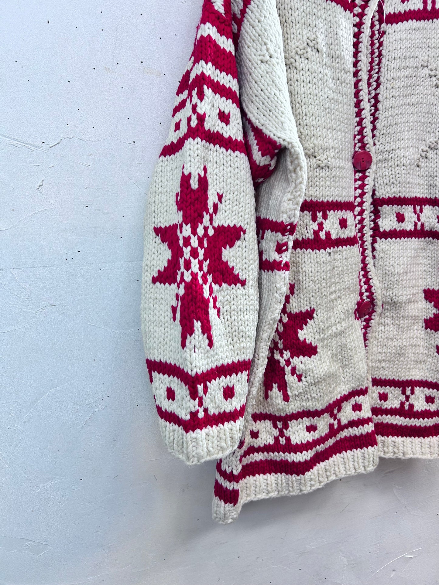 Vintage South American Hand Knit Cardigan [L29134]