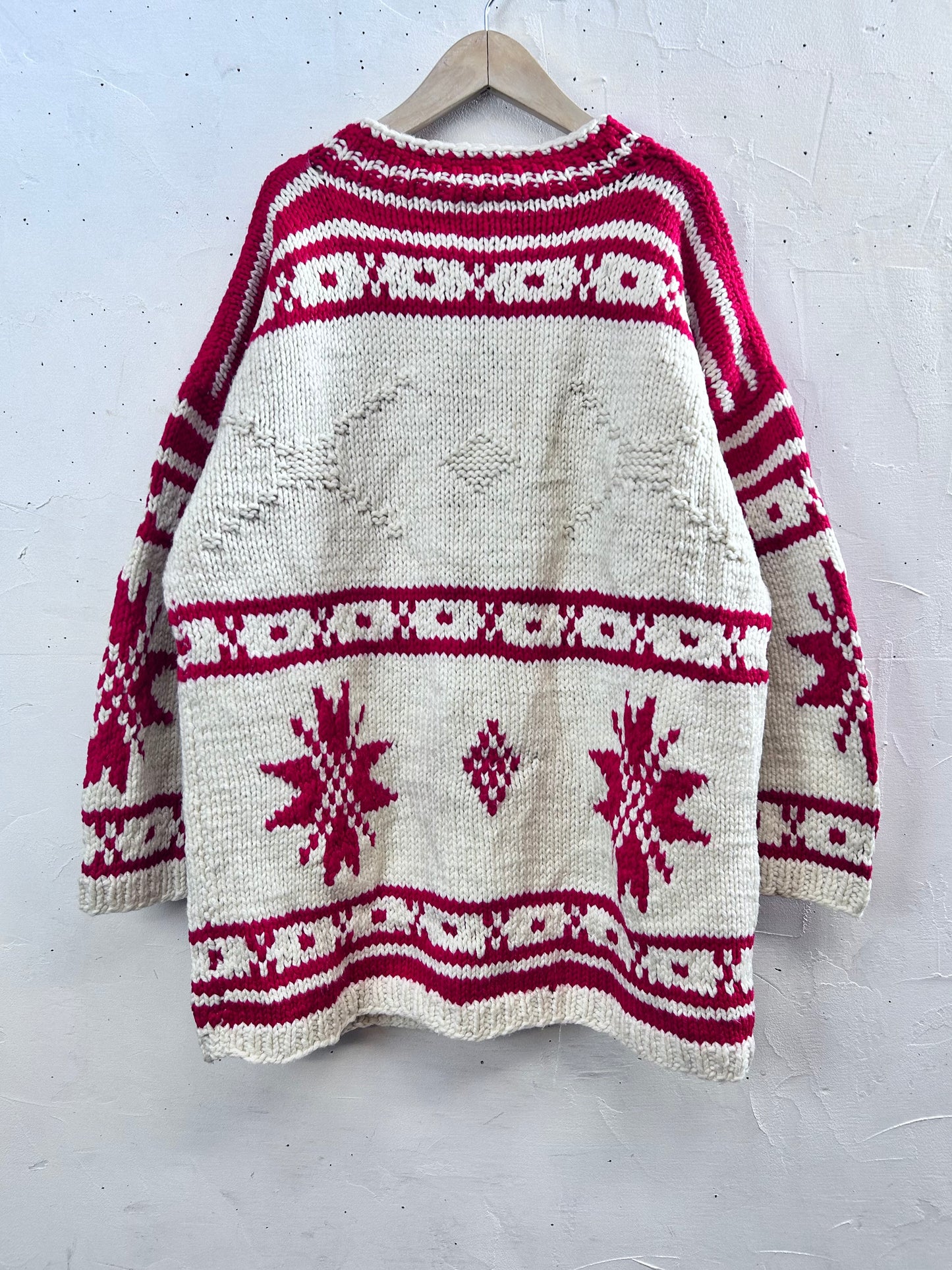 Vintage South American Hand Knit Cardigan [L29134]