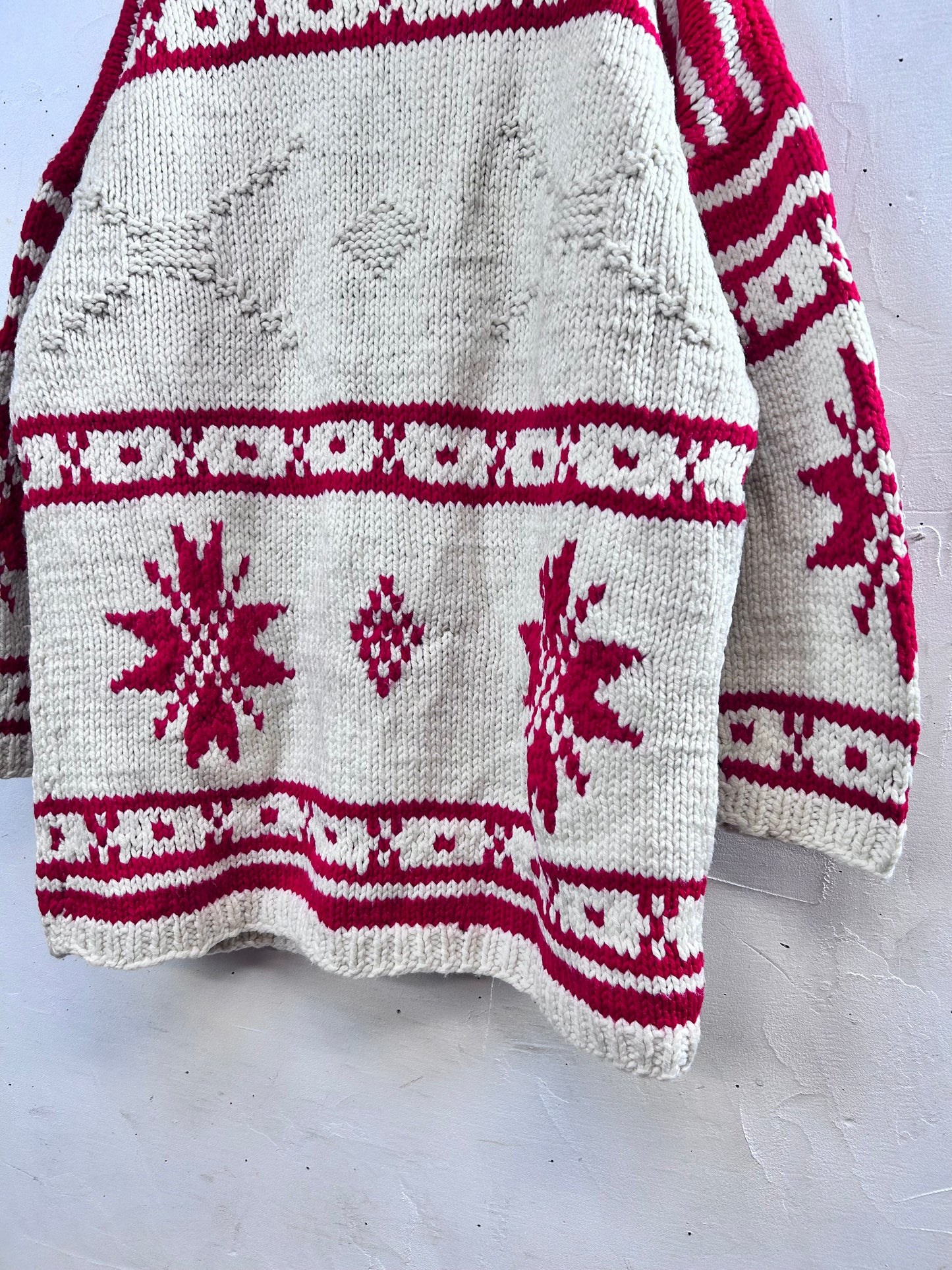 Vintage South American Hand Knit Cardigan [L29134]