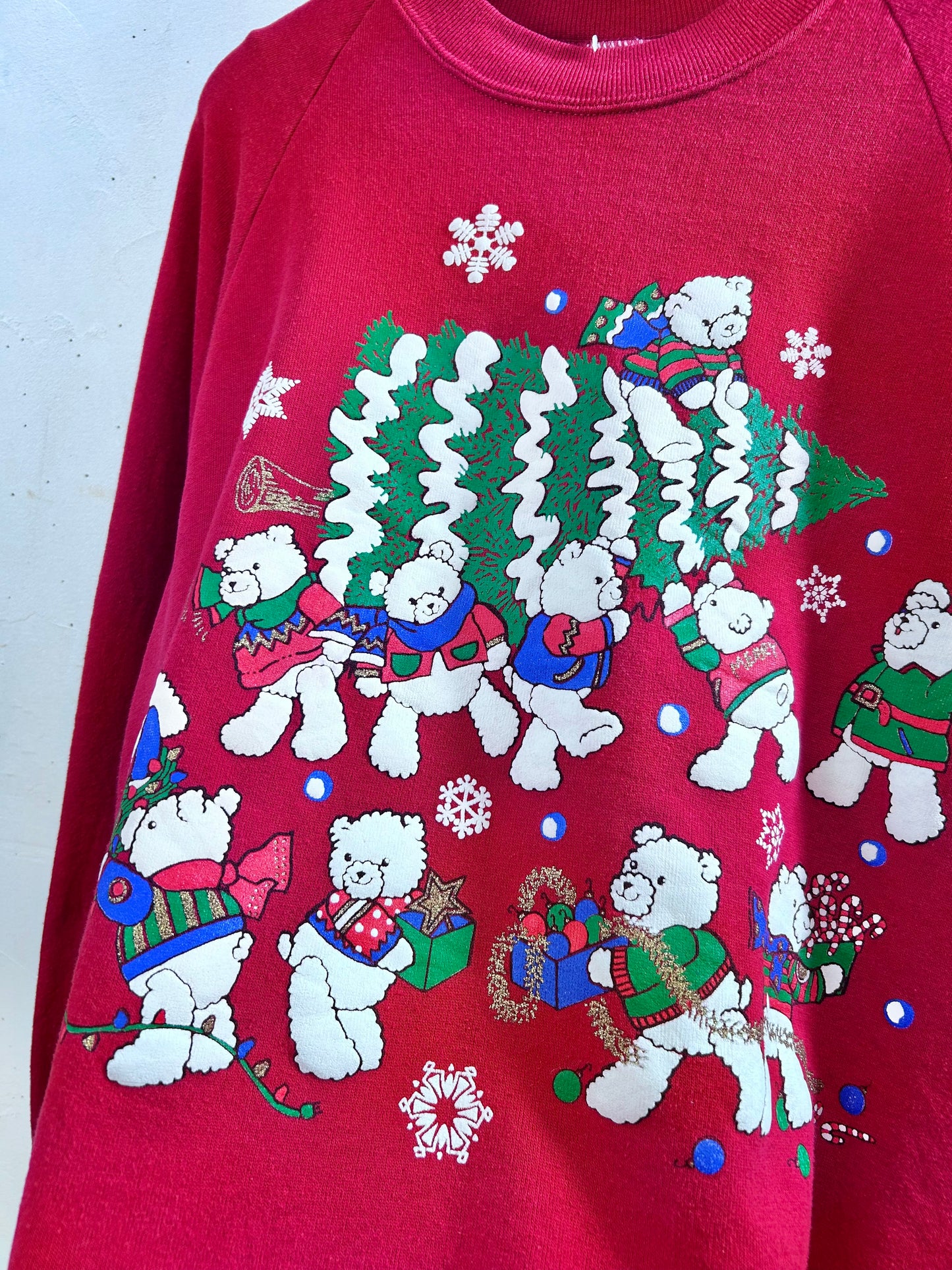 Vintage Xmas Sweat MADE IN USA 〜JERZEES〜  [L29129]