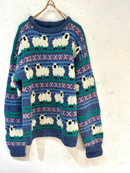 Vintage Hand Knit Sweater [J25314]