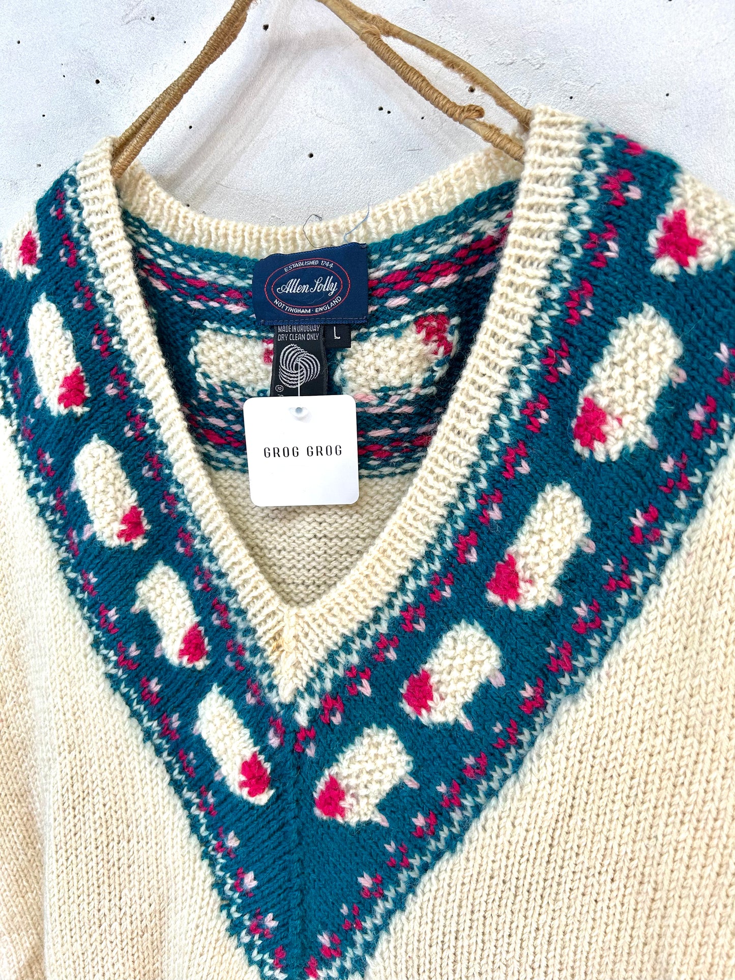 Vintage Hand Knit Vest [J25317]