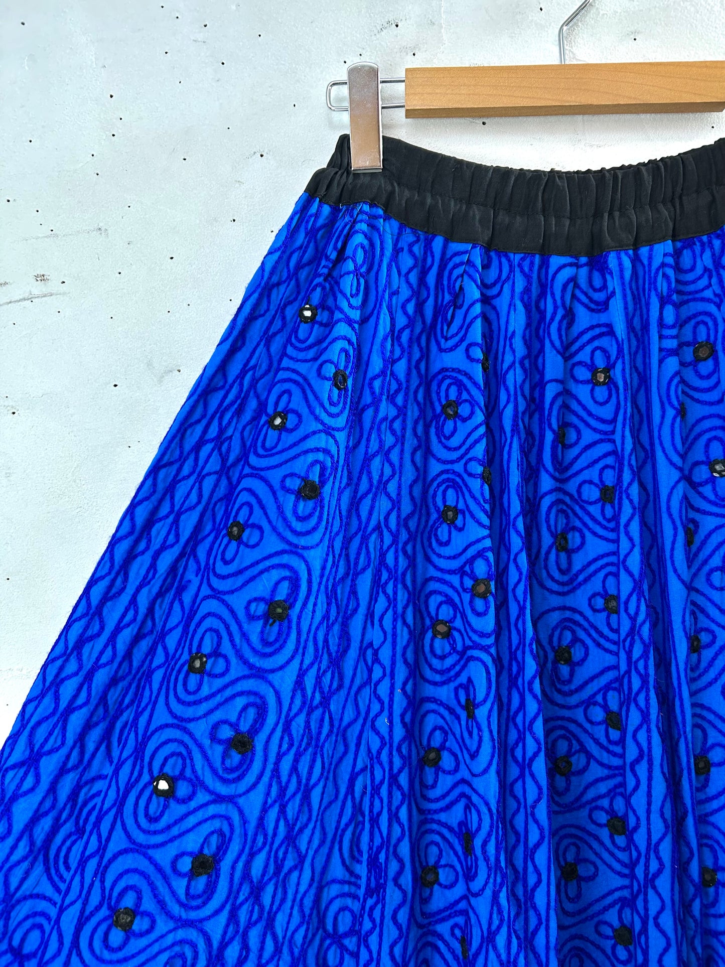 Vintage Mirror Work Skirt   [A29343]