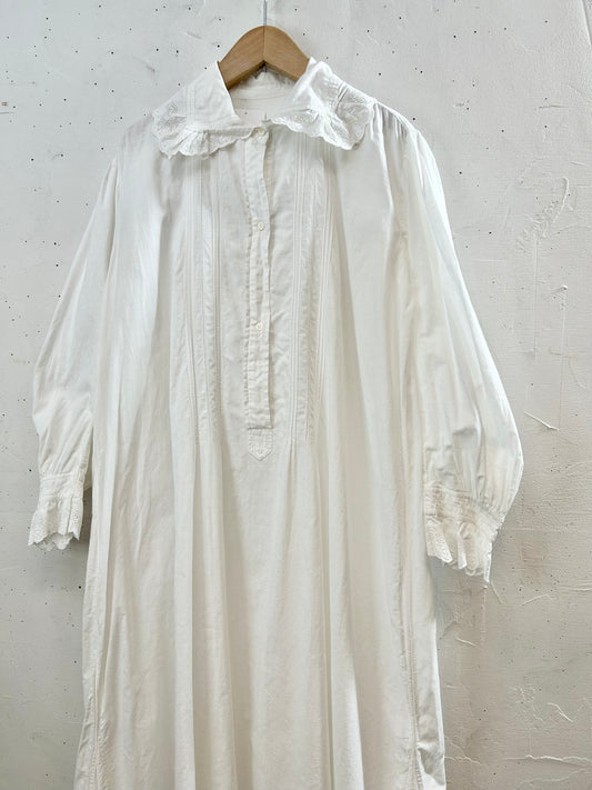'40s-'50s Vintage White Dress [C29791]