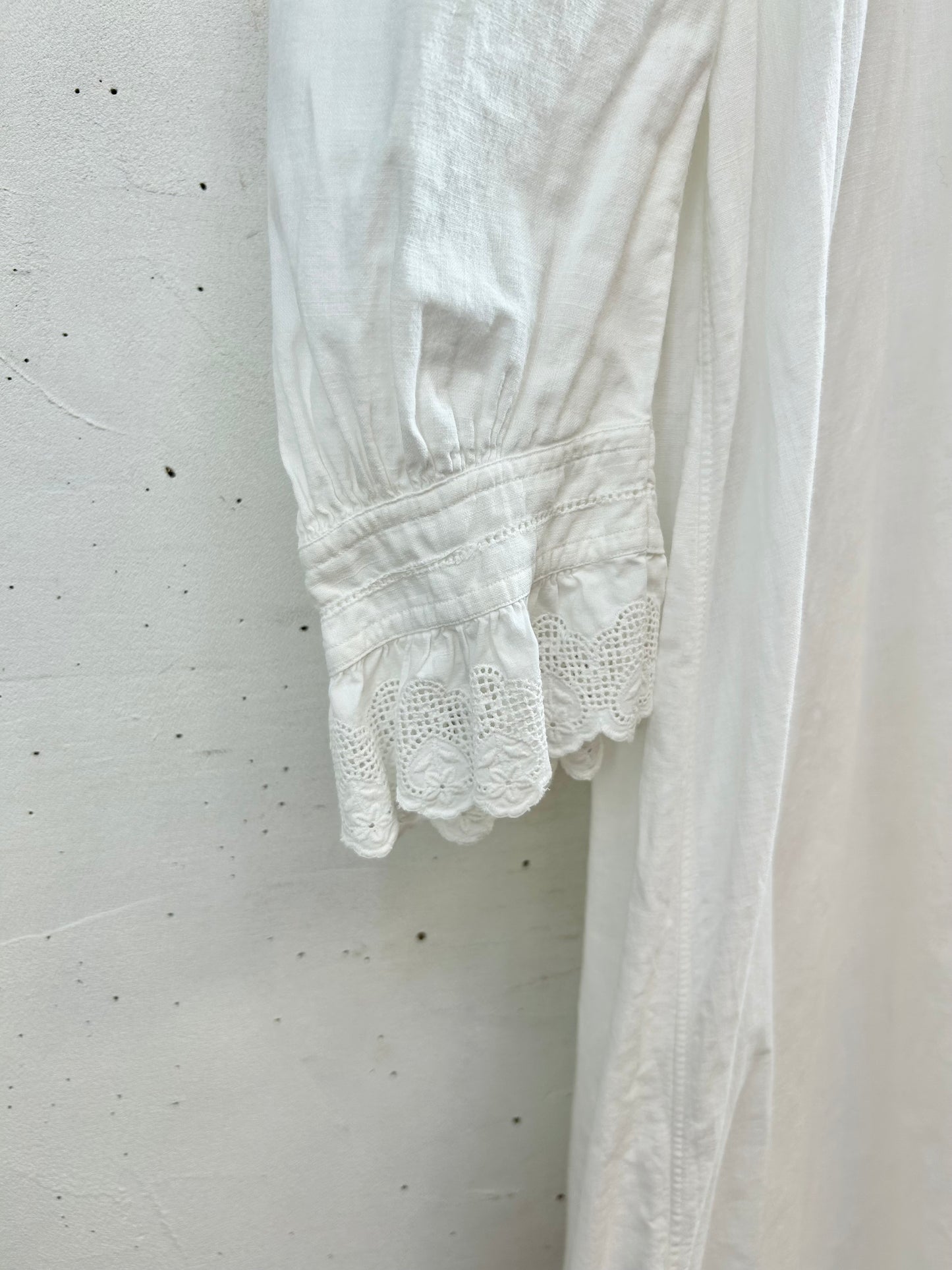 '40s-'50s Vintage White Dress [C29791]