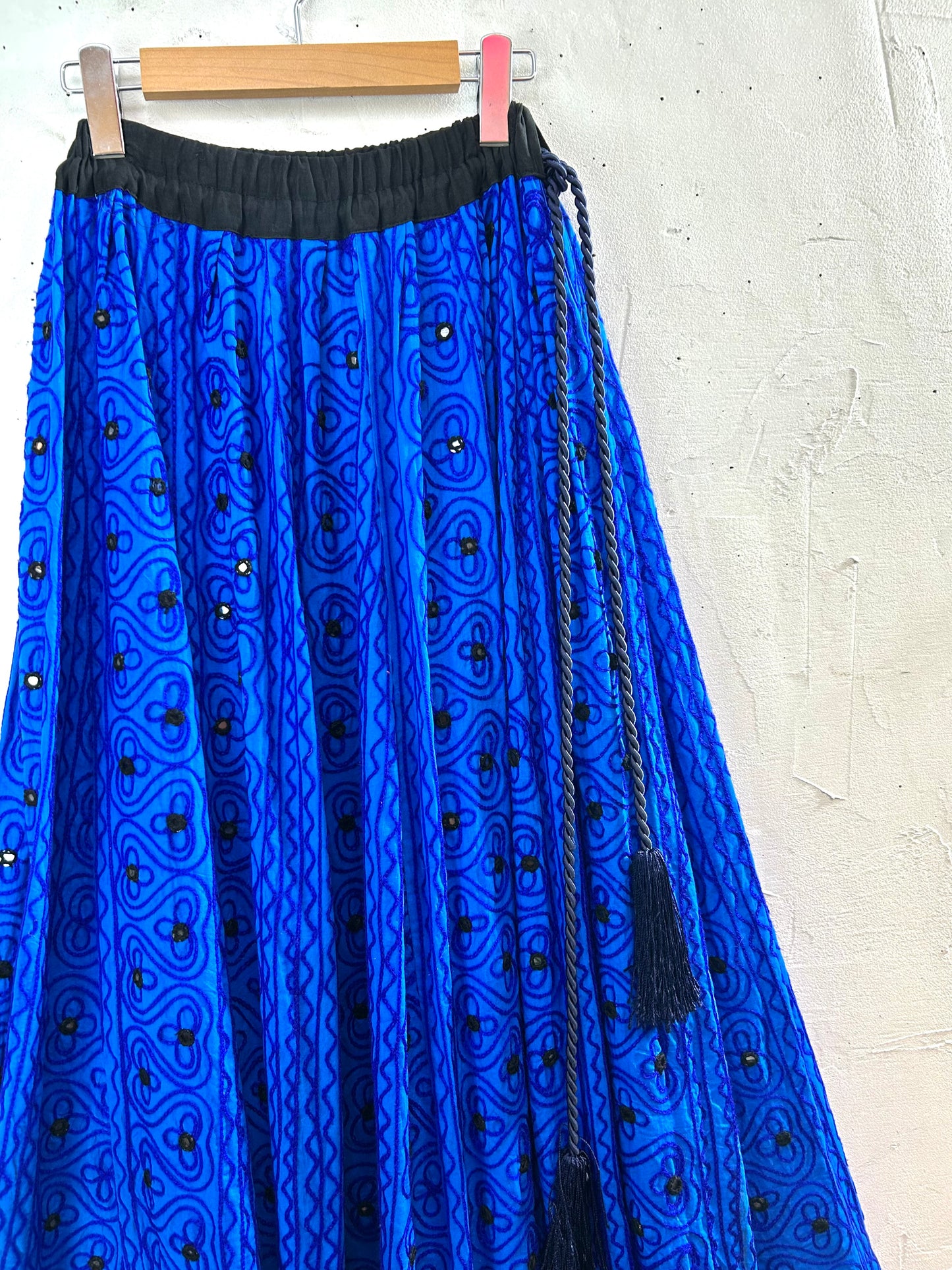 Vintage Mirror Work Skirt   [A29343]