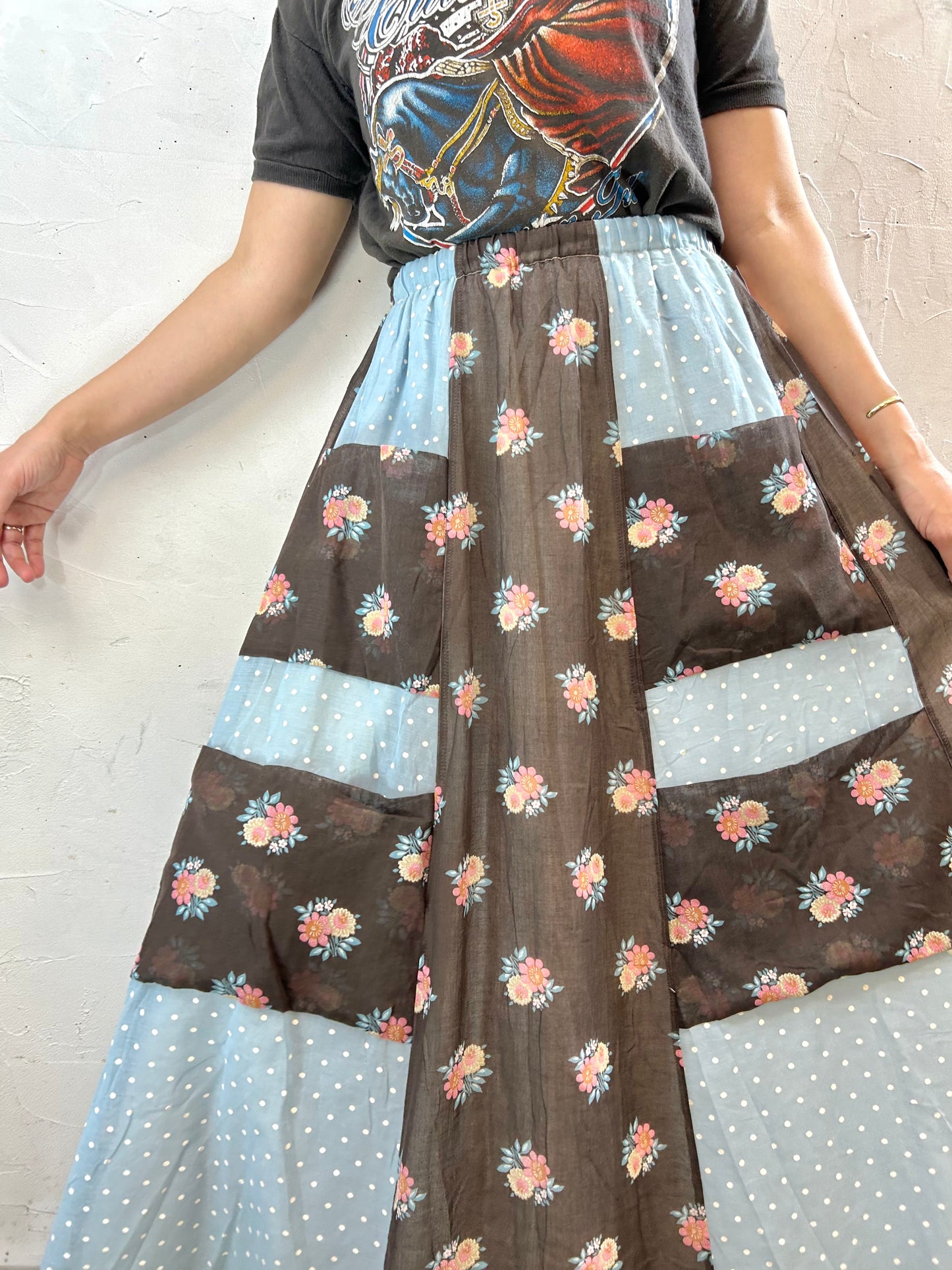 ’70s Vintage Patchwork Skirt 〜Chessa Davis〜 [F27760]