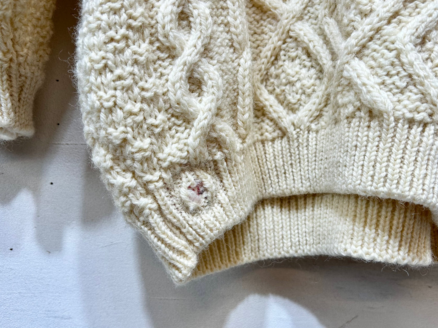 Vintage Bandanna Patch Aran Knit Sweater 〜Amy Nina 〜 [K25638]