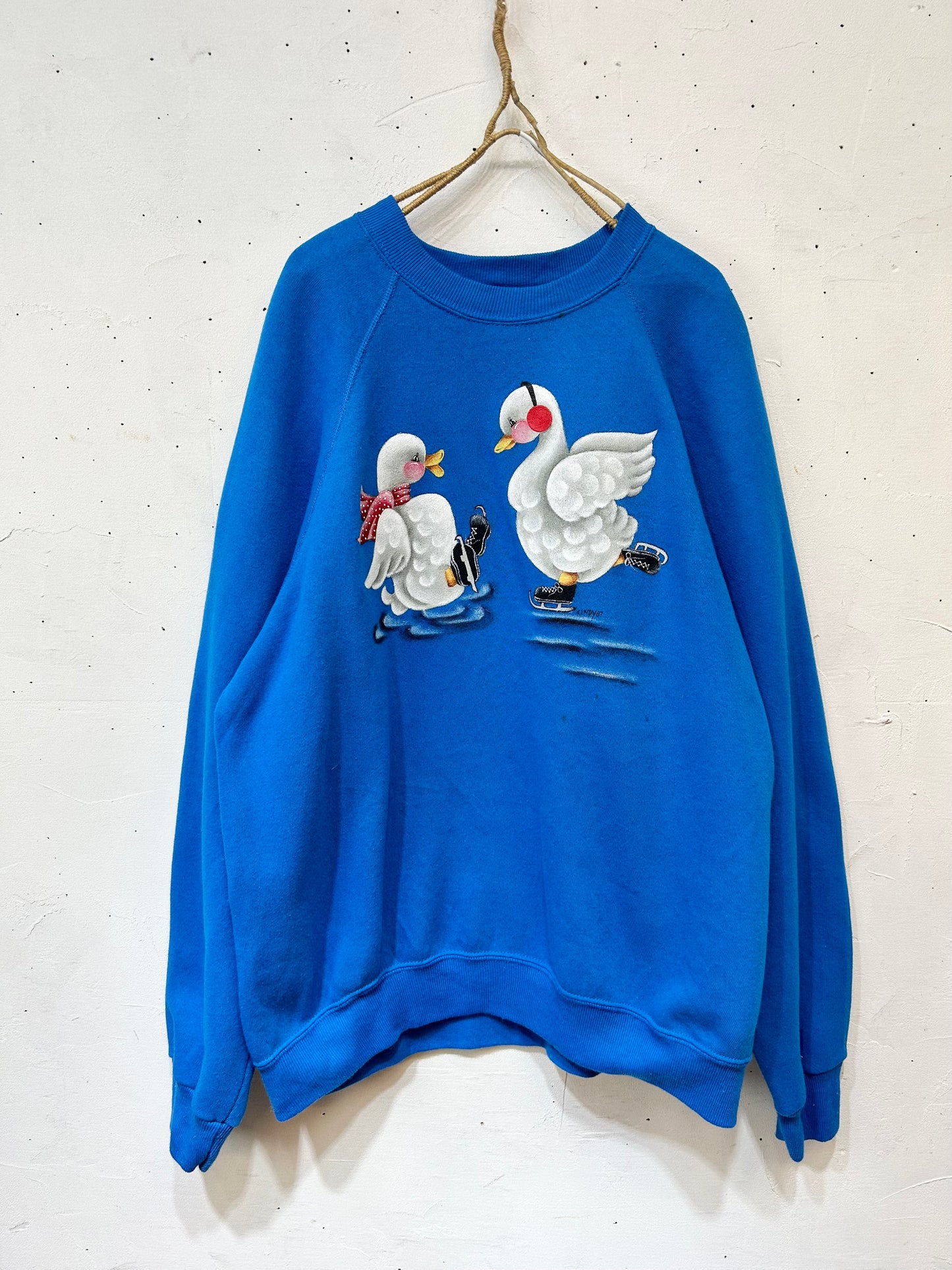 Vintage Hand Painted Sweat MADE IN USA [K25629]