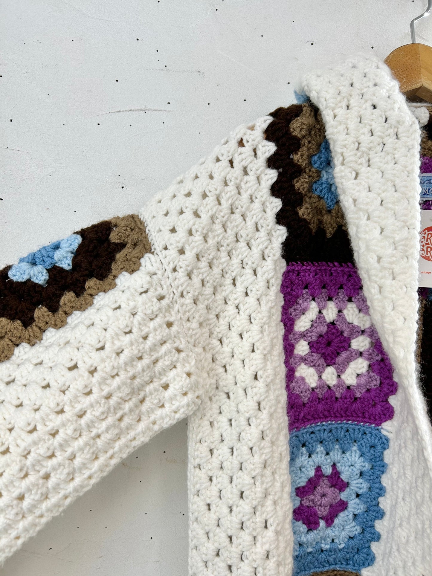 Vintage Granny Square Knit Cardigan [J28690]