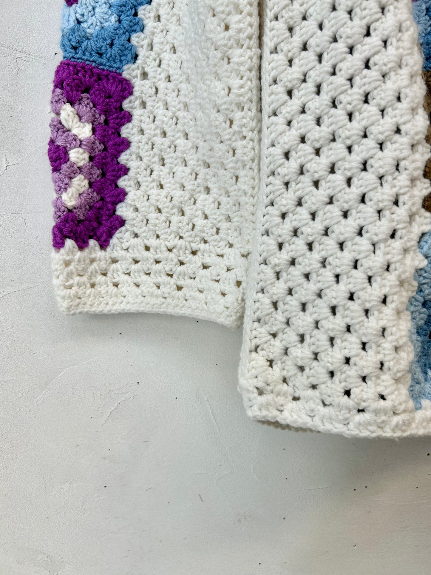 Vintage Granny Square Knit Cardigan [J28690]
