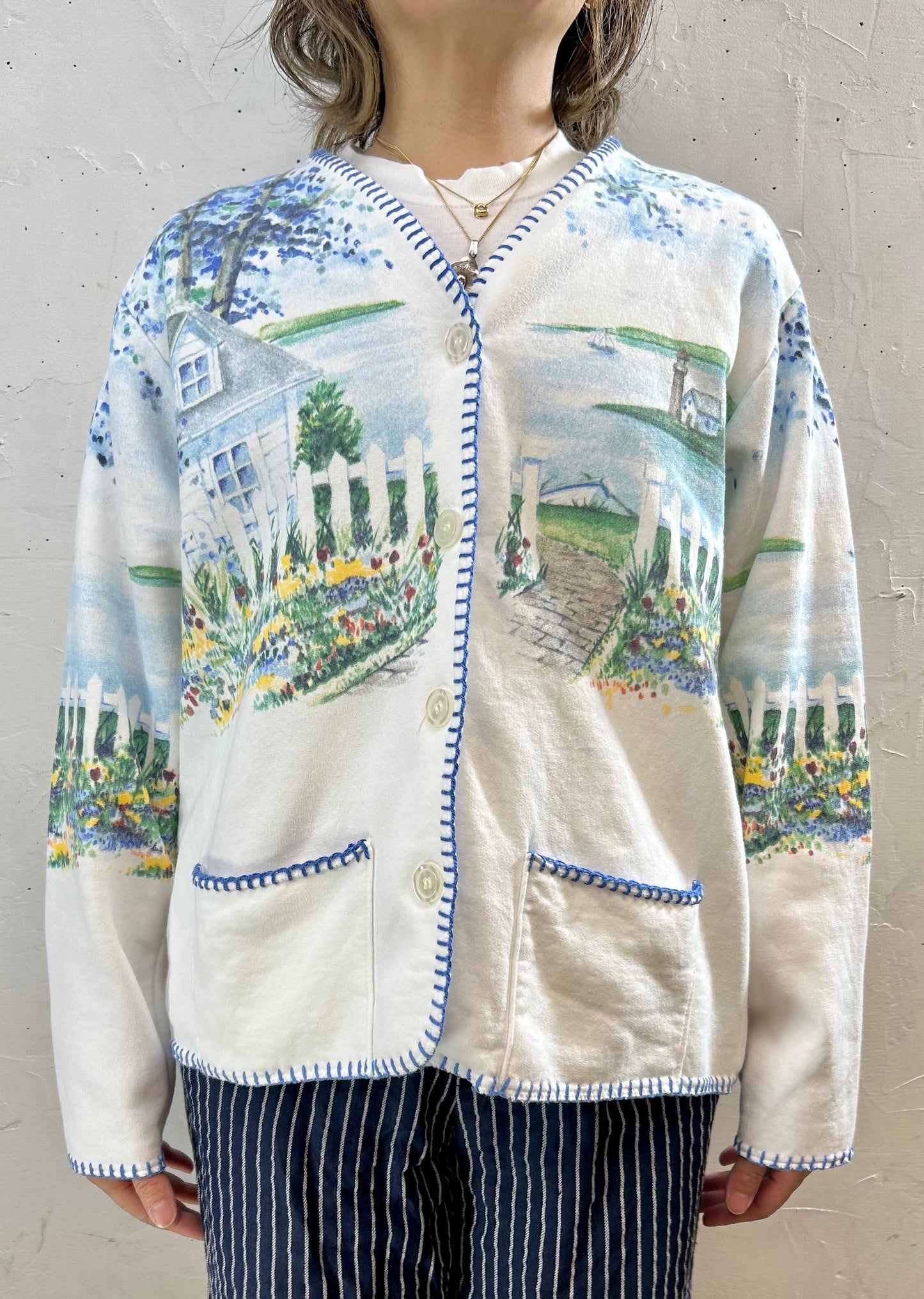 Vintage Sweat Cardigan MADE IN USA [H28254]