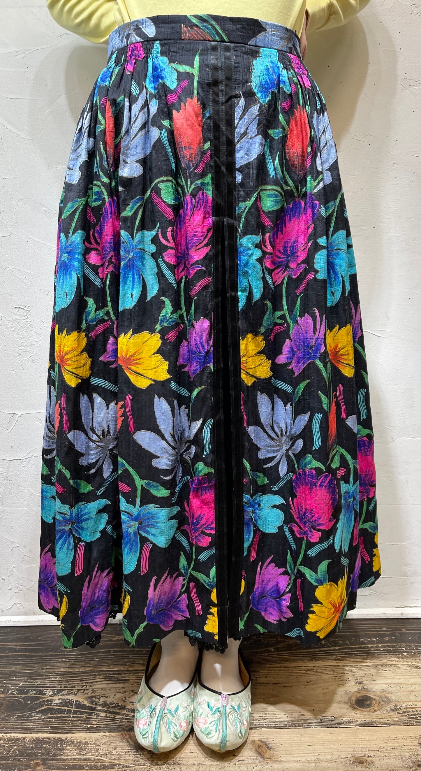 Vintage Silk Skirt[A26033]