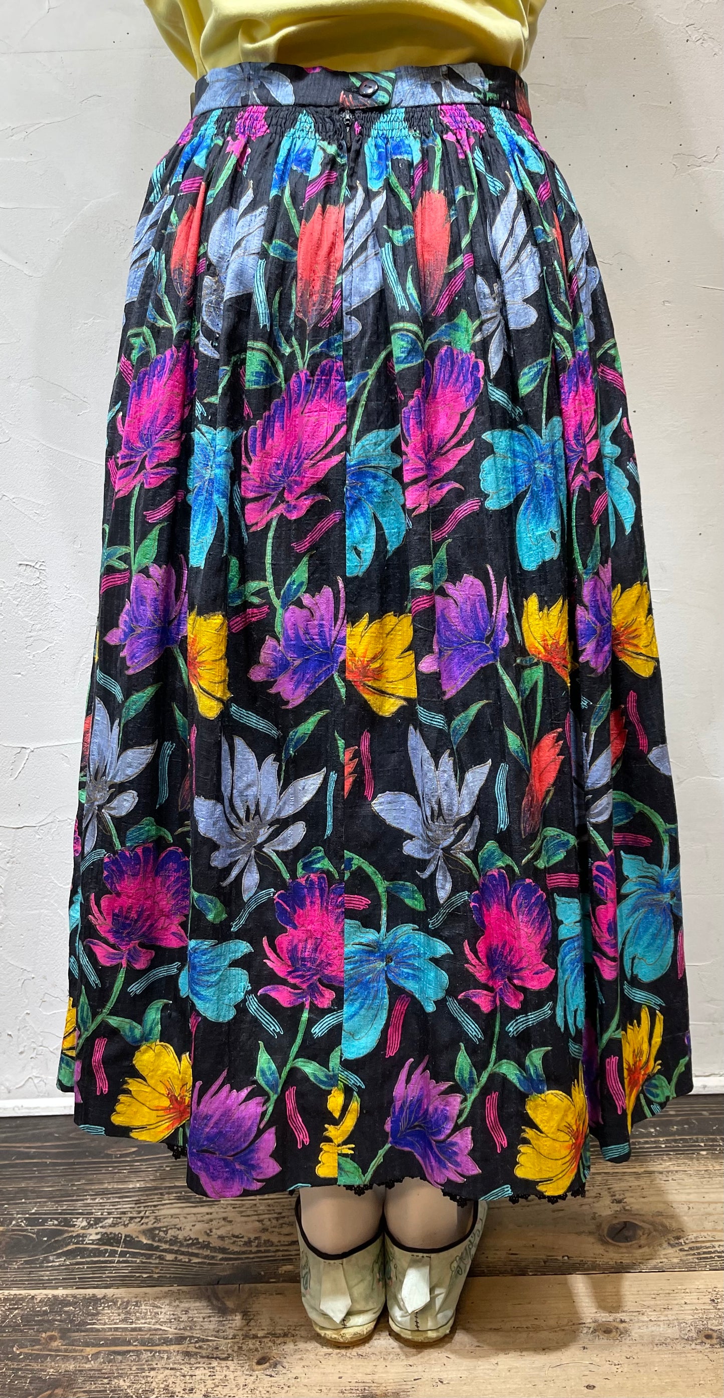 Vintage Silk Skirt[A26033]