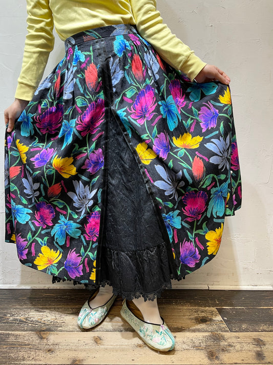 Vintage Silk Skirt[A26033]