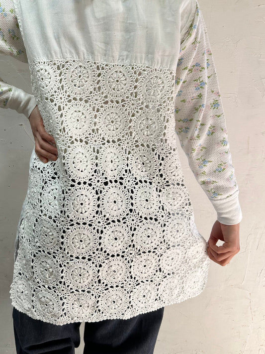 Vintage Crochet Lace Vest [C26408]