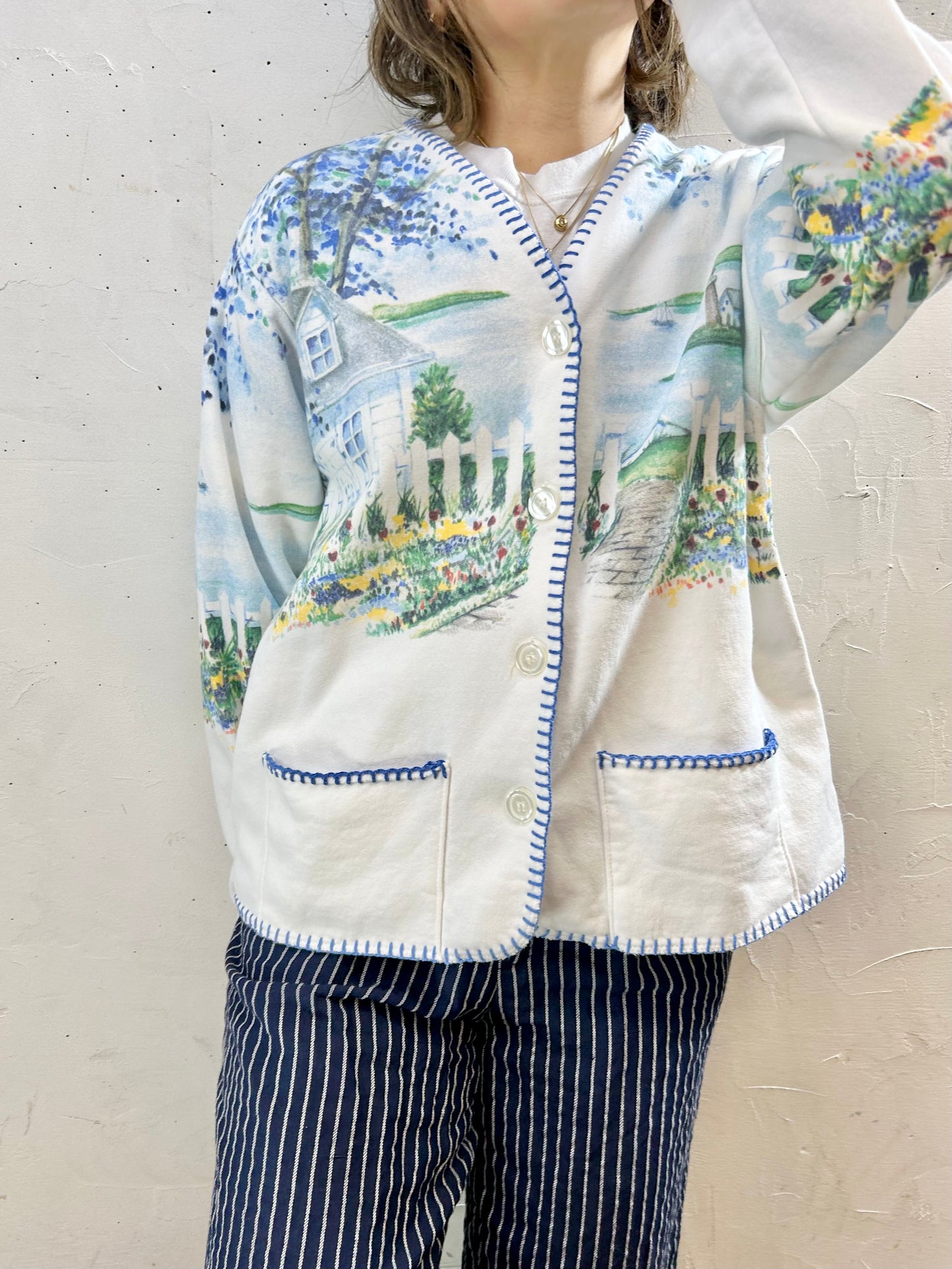 Vintage Sweat Cardigan MADE IN USA [H28254]