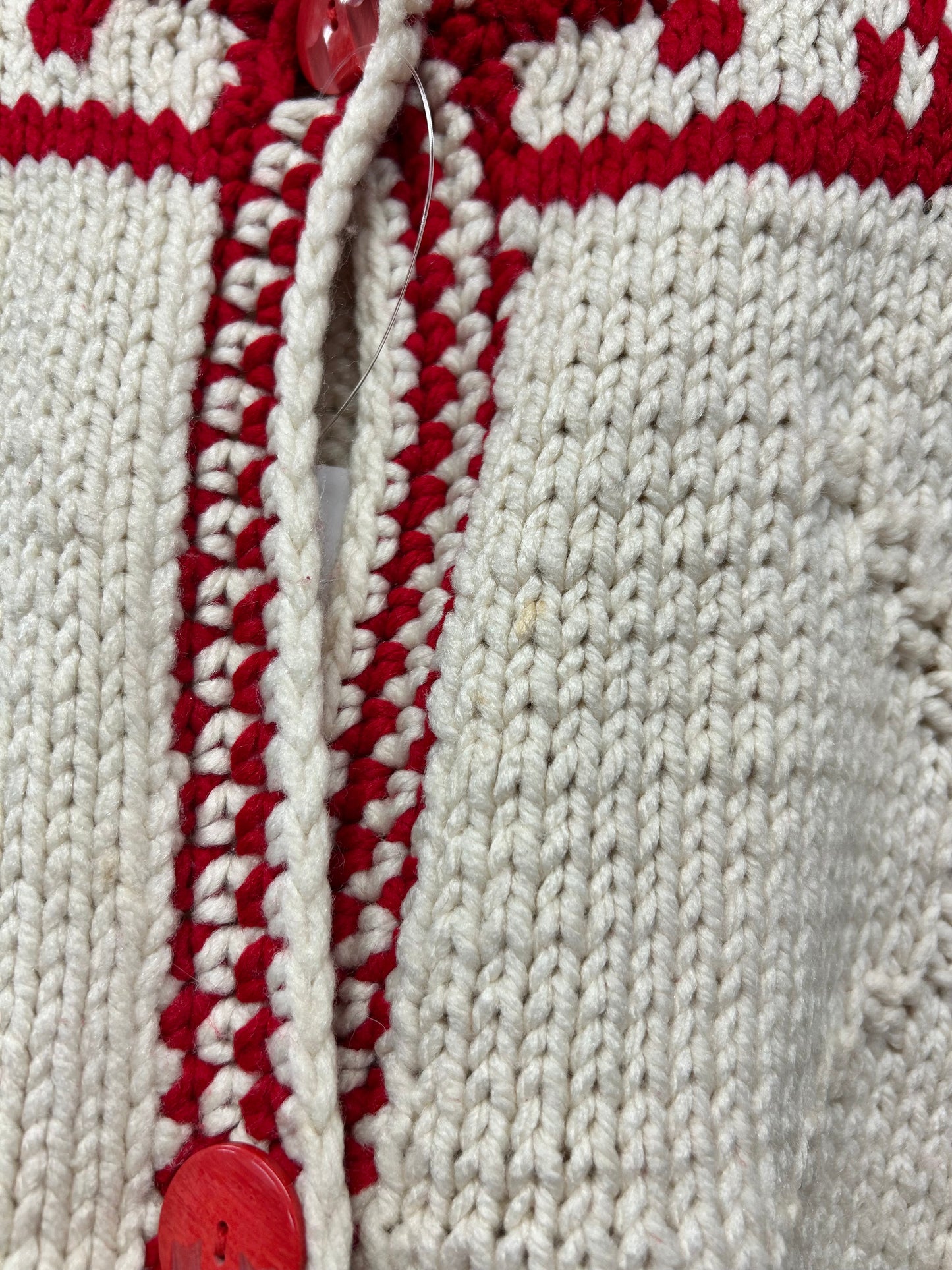 Vintage South American Hand Knit Cardigan [L29134]