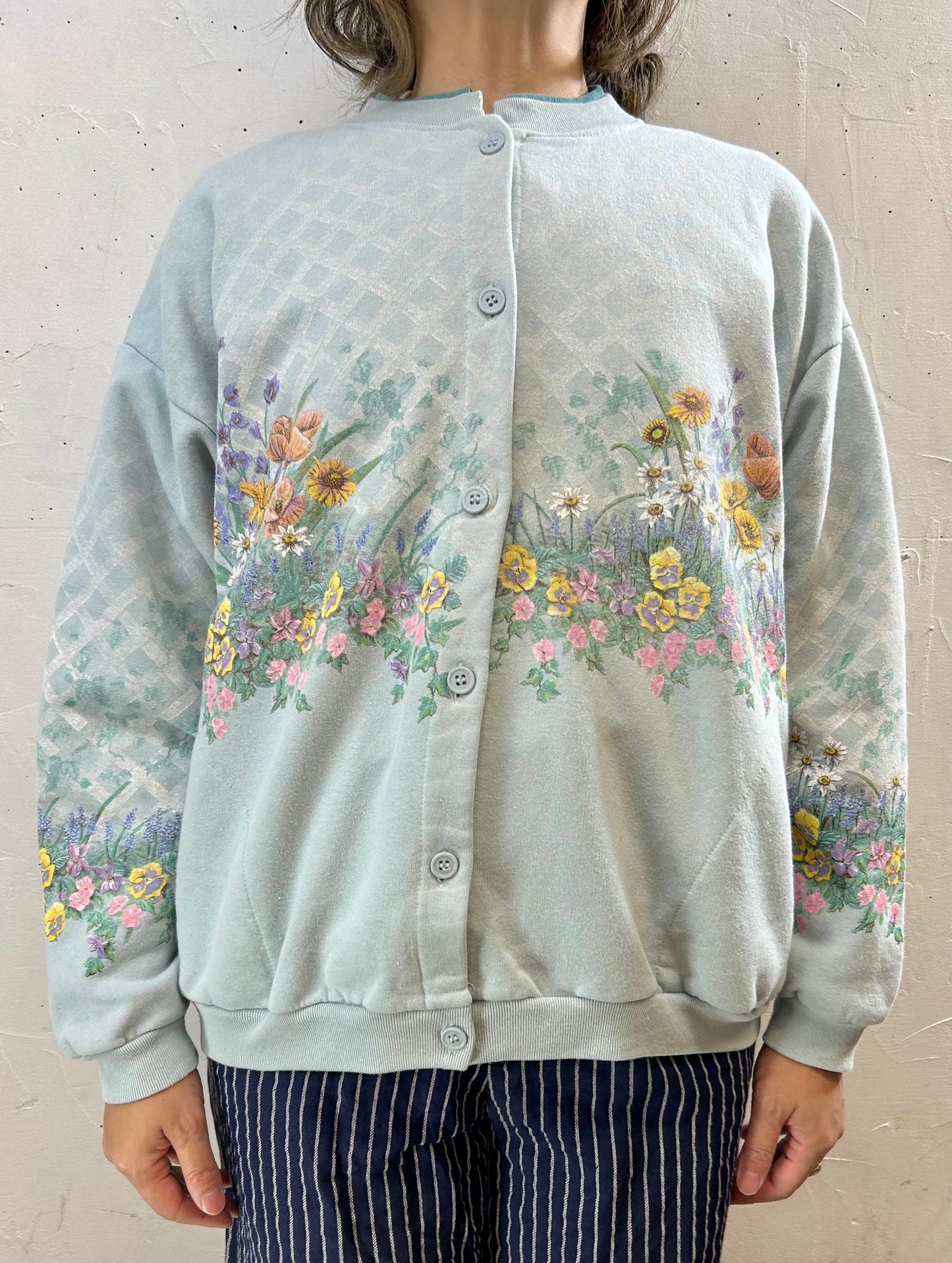 Vintage Sweat Cardigan MADE IN USA [H28253]