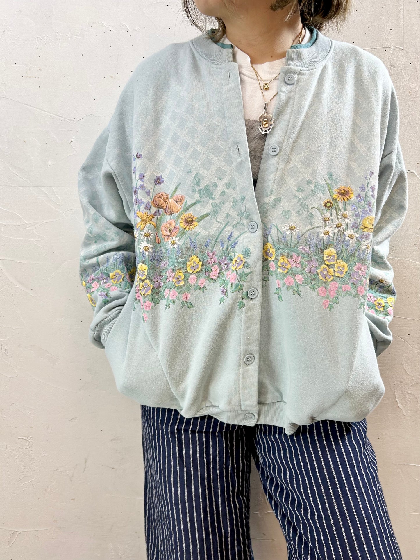 Vintage Sweat Cardigan MADE IN USA [H28253]