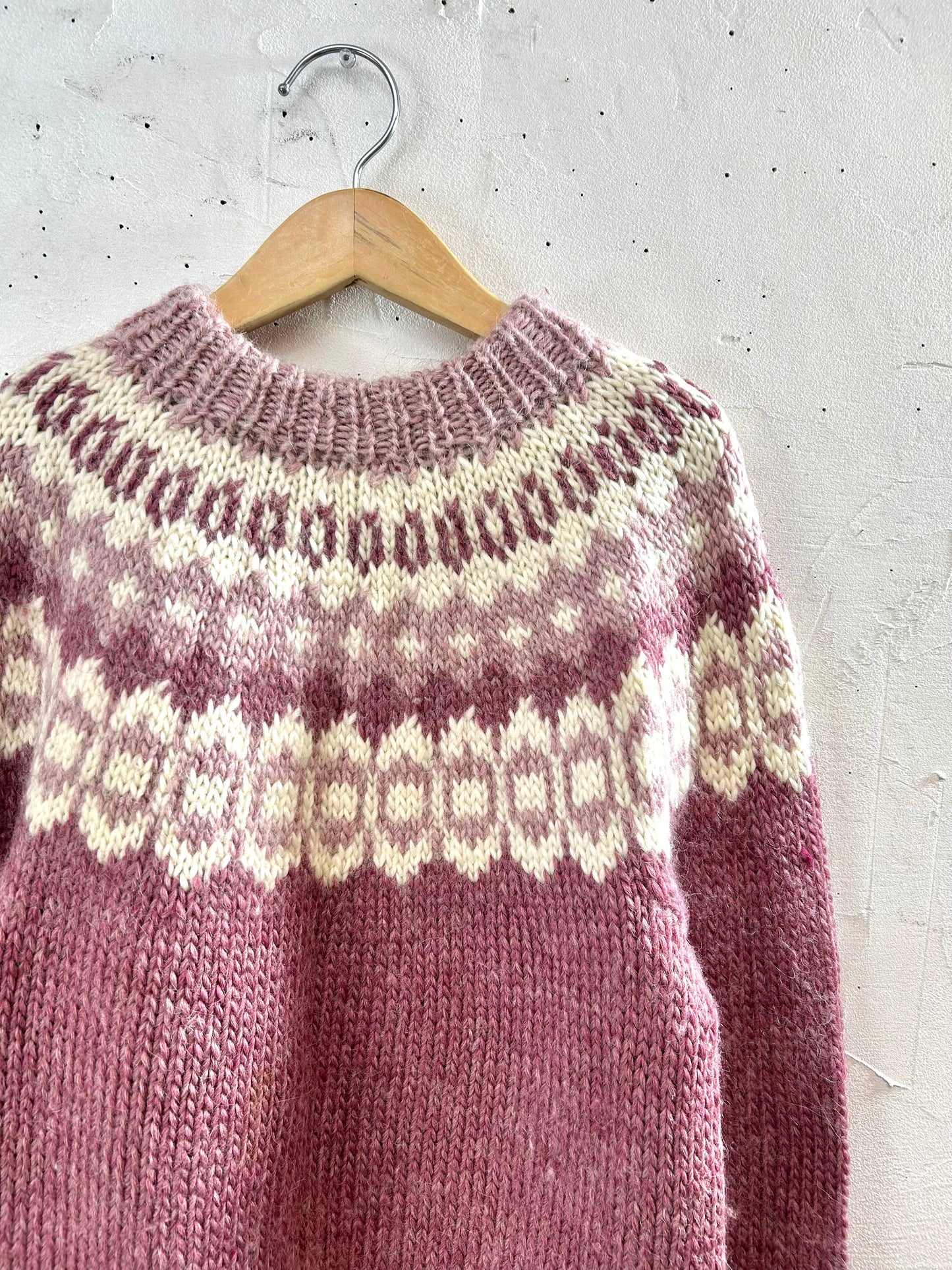 Vintage Hand Knit Sweater MADE IN GREAT BRITAIN [L29141]