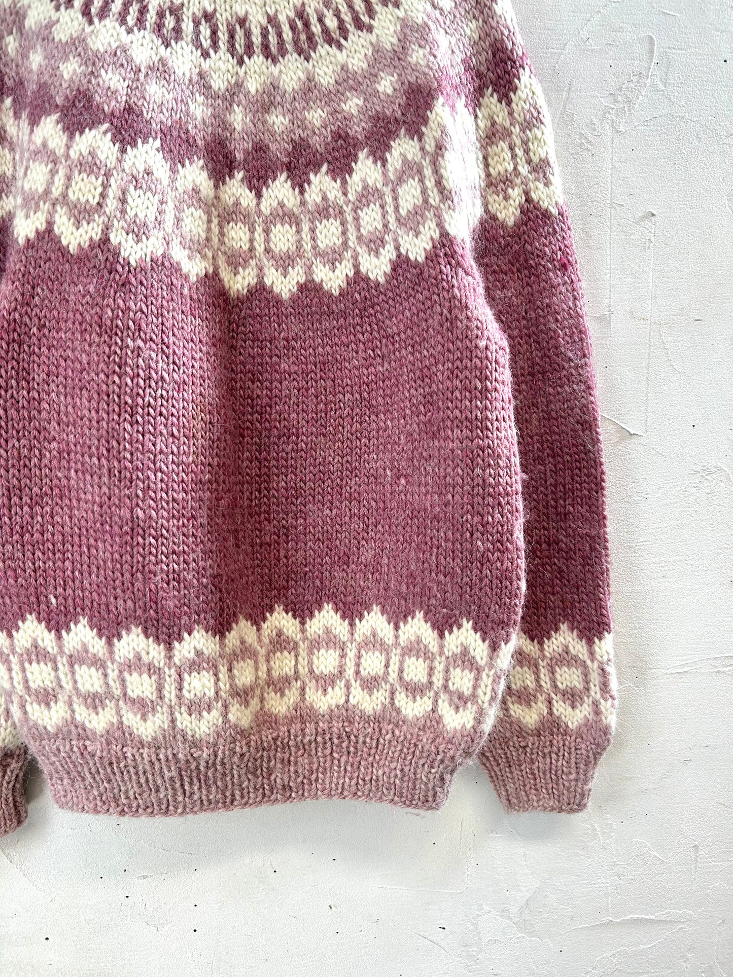 Vintage Hand Knit Sweater MADE IN GREAT BRITAIN [L29141]