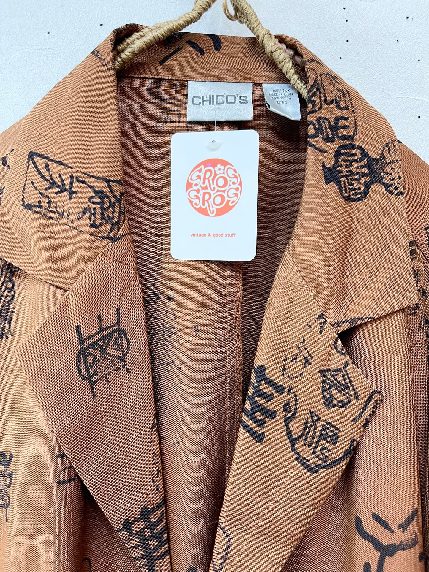 Vintage Silk Jacket 〜CHICO’S〜 [A26050]