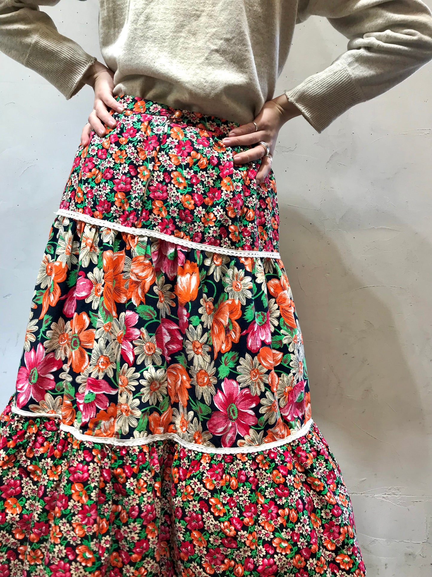 Vintage Tiered Skirt [A26016]