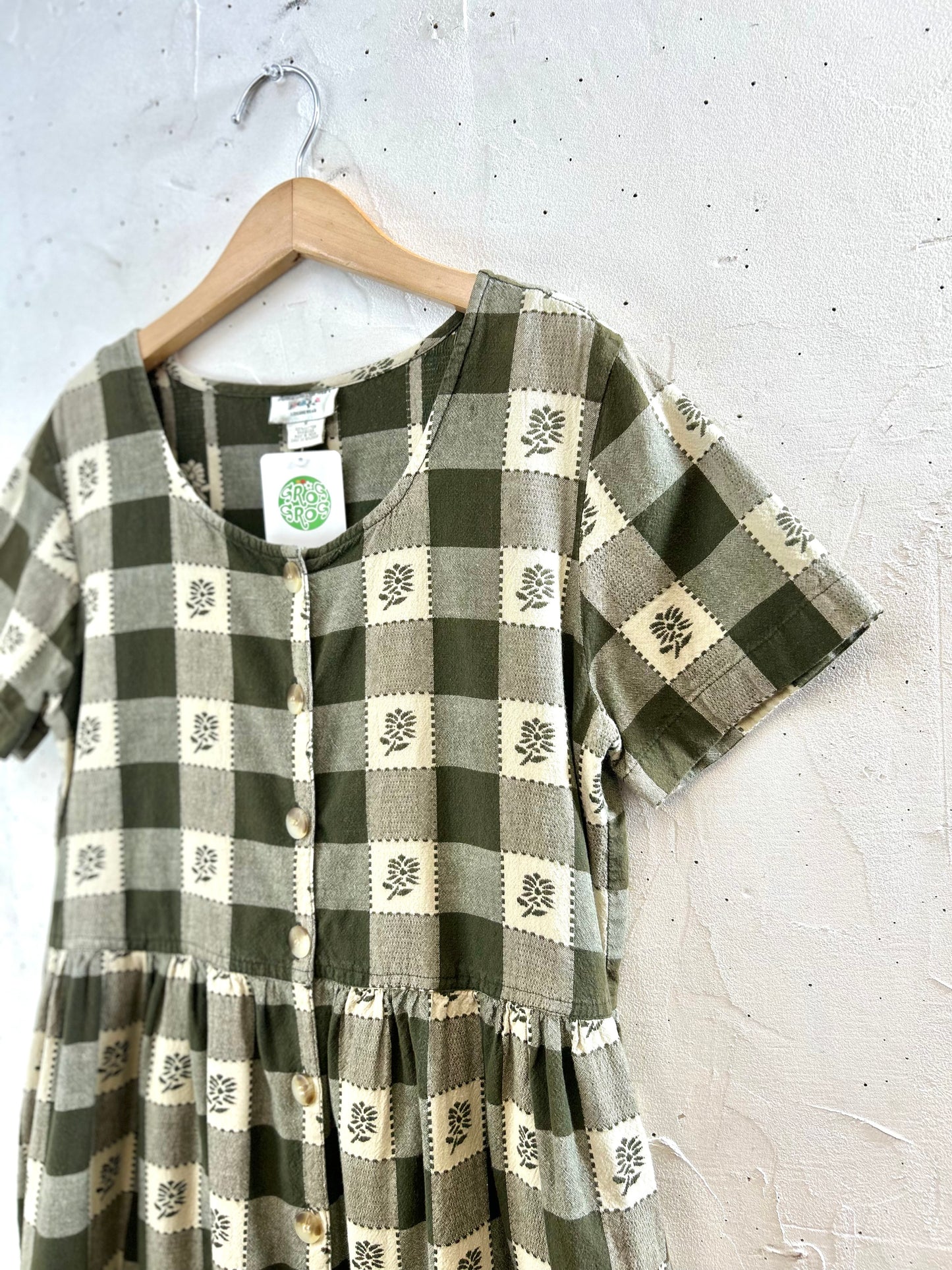 Vintage Cotton Dress MADE IN  INDIA [E30219]