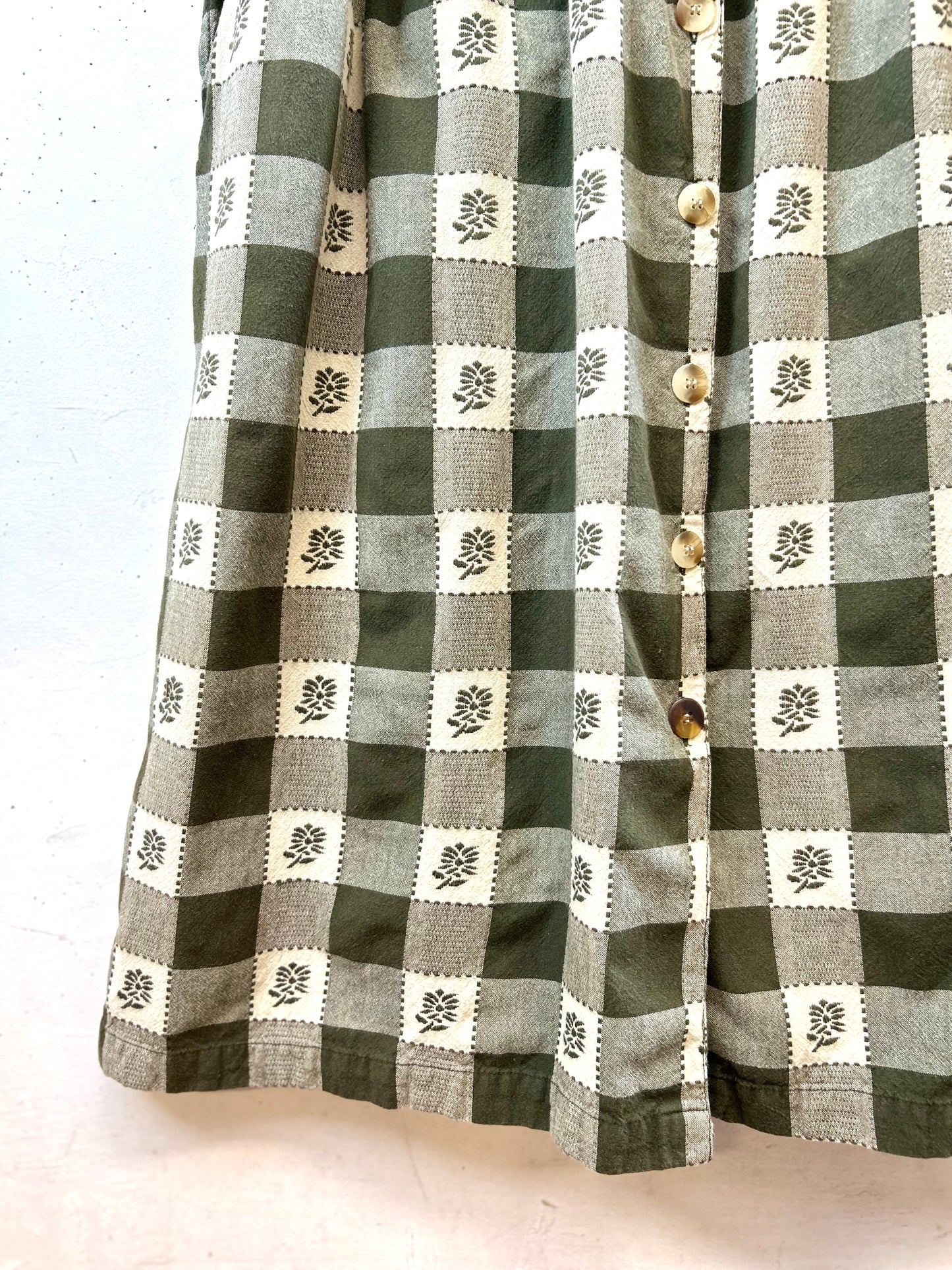 Vintage Cotton Dress MADE IN  INDIA [E30219]