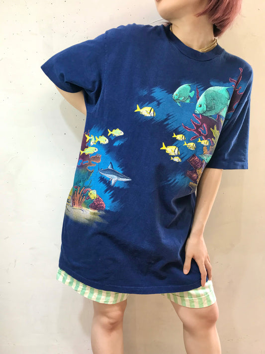 Vintage Fish T-Shirt MADE IN USA[E24030]