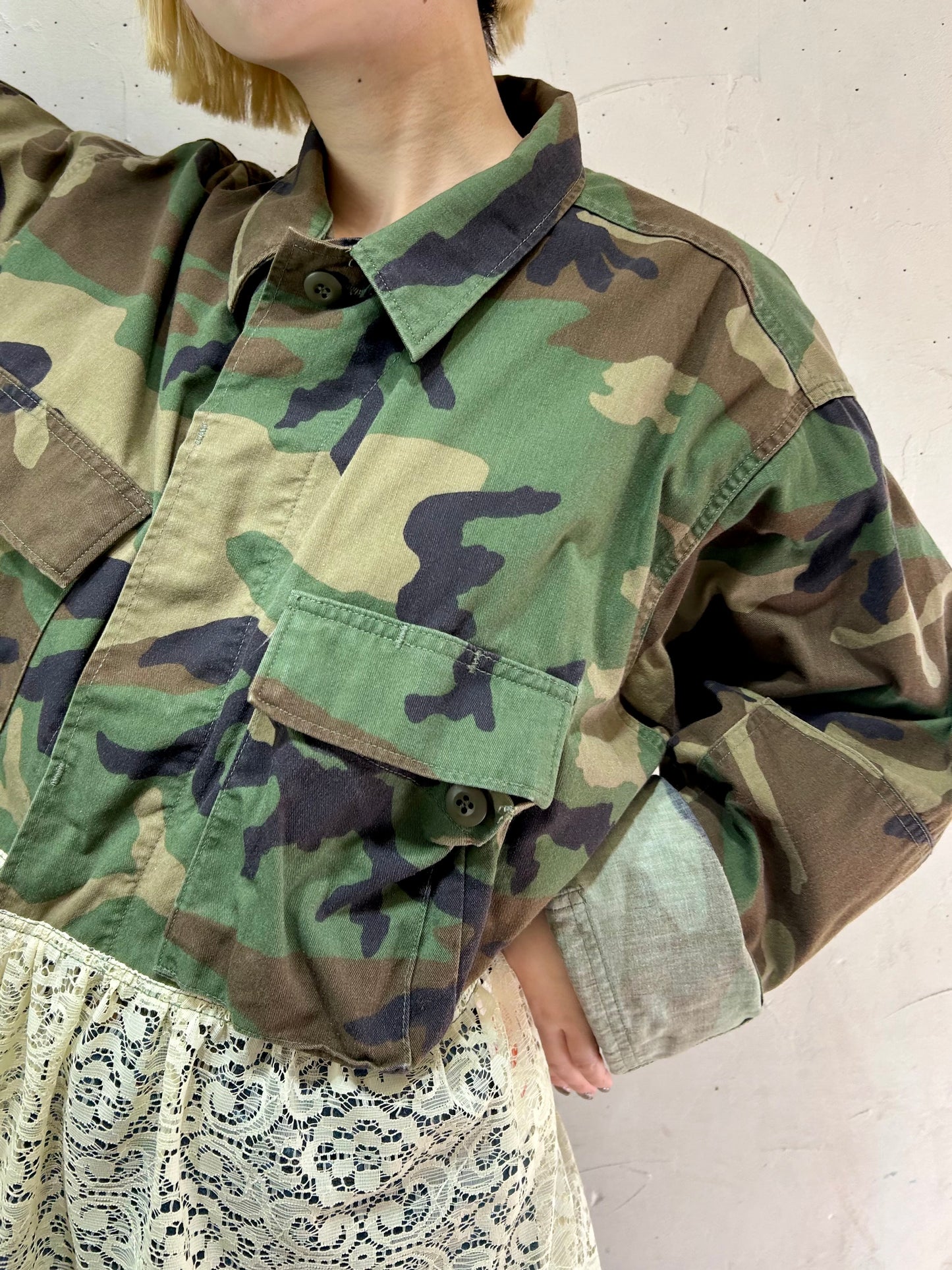Vintage Military × Lace Jacket 〜Amy Nina〜 [C26568]
