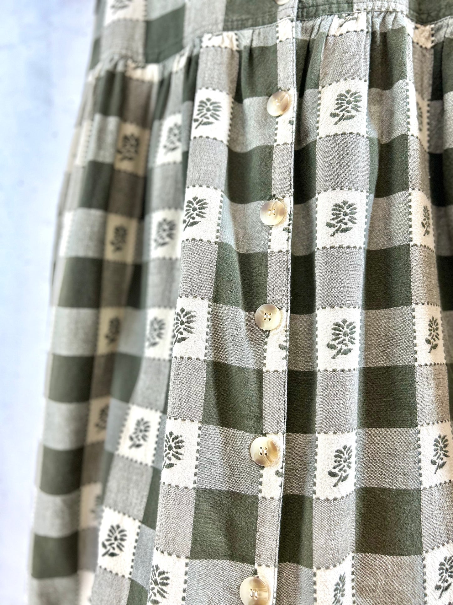 Vintage Cotton Dress MADE IN  INDIA [E30219]