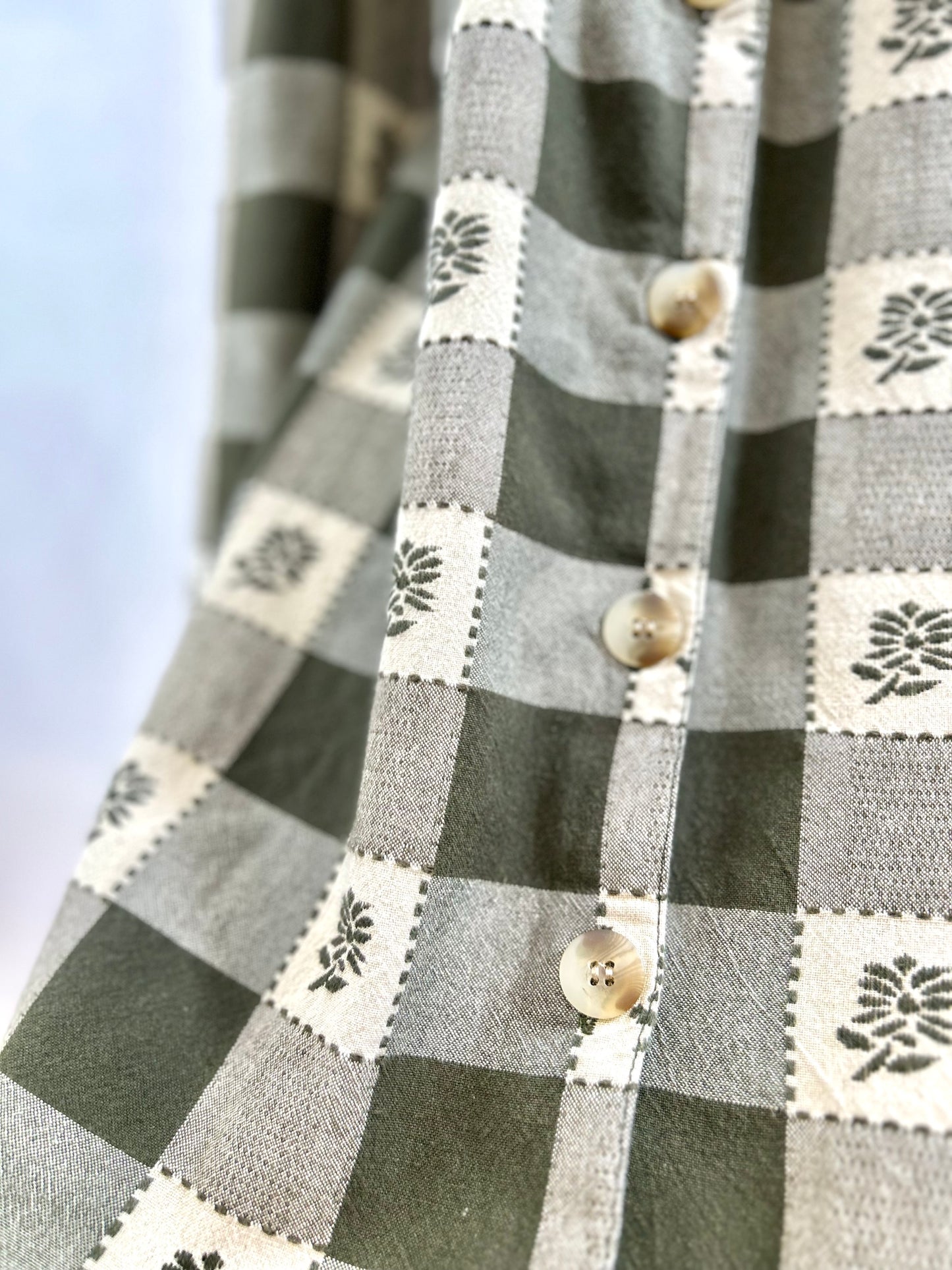 Vintage Cotton Dress MADE IN  INDIA [E30219]