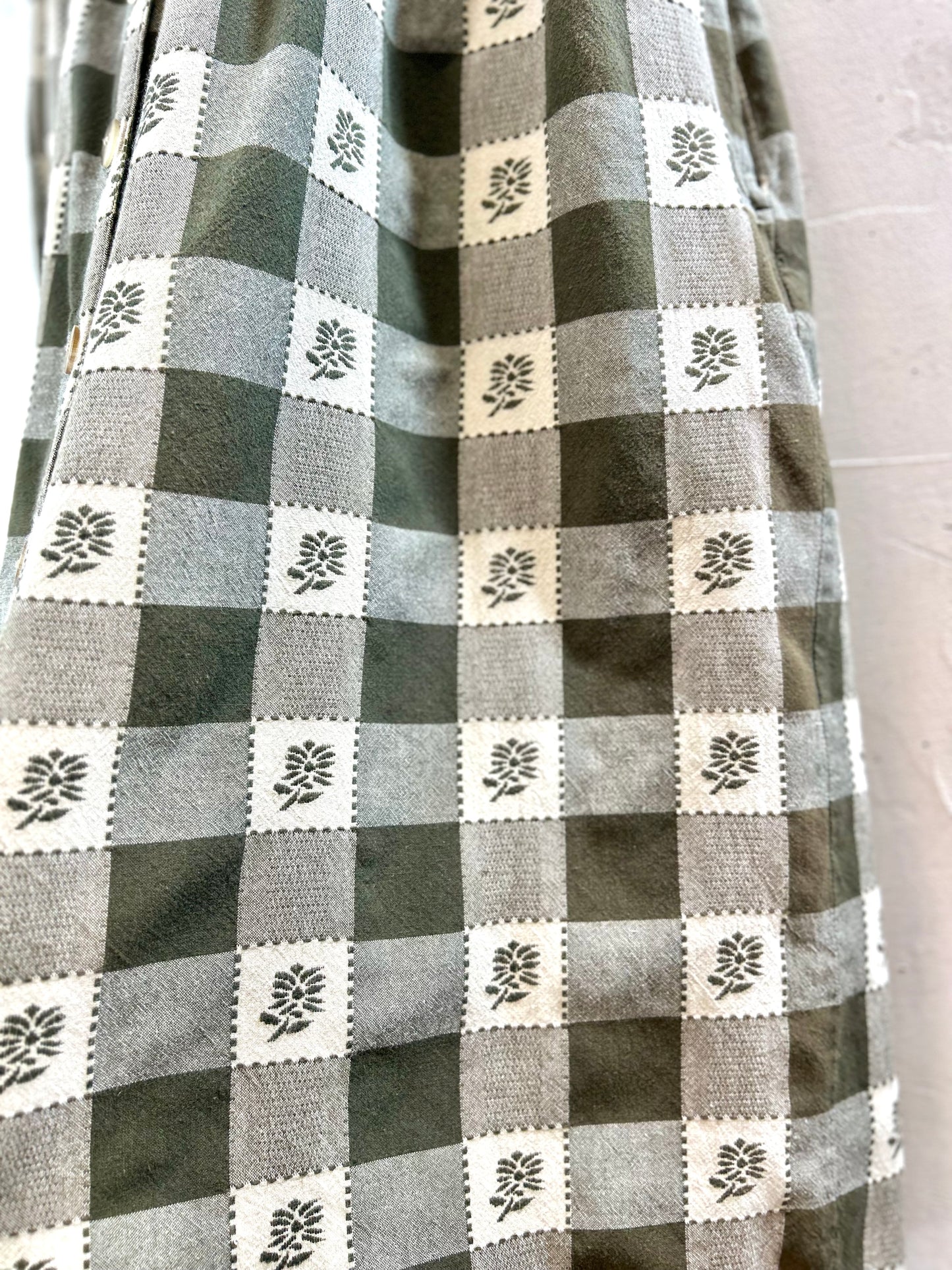 Vintage Cotton Dress MADE IN  INDIA [E30219]