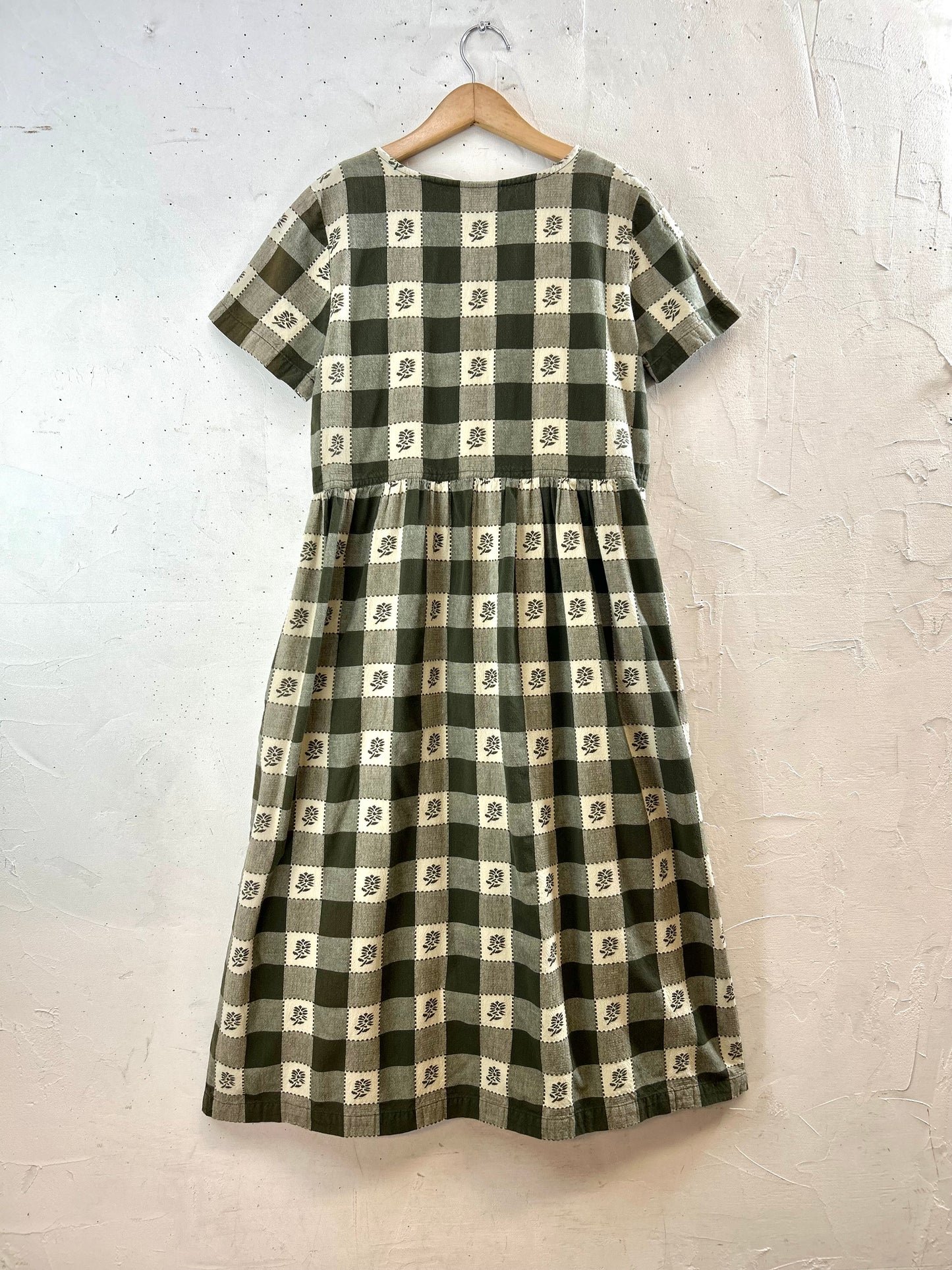 Vintage Cotton Dress MADE IN  INDIA [E30219]