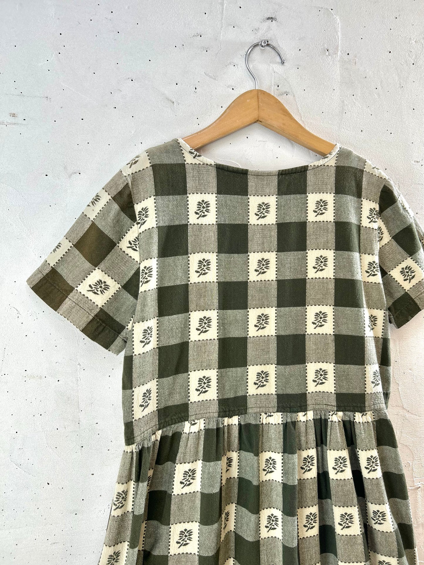 Vintage Cotton Dress MADE IN  INDIA [E30219]